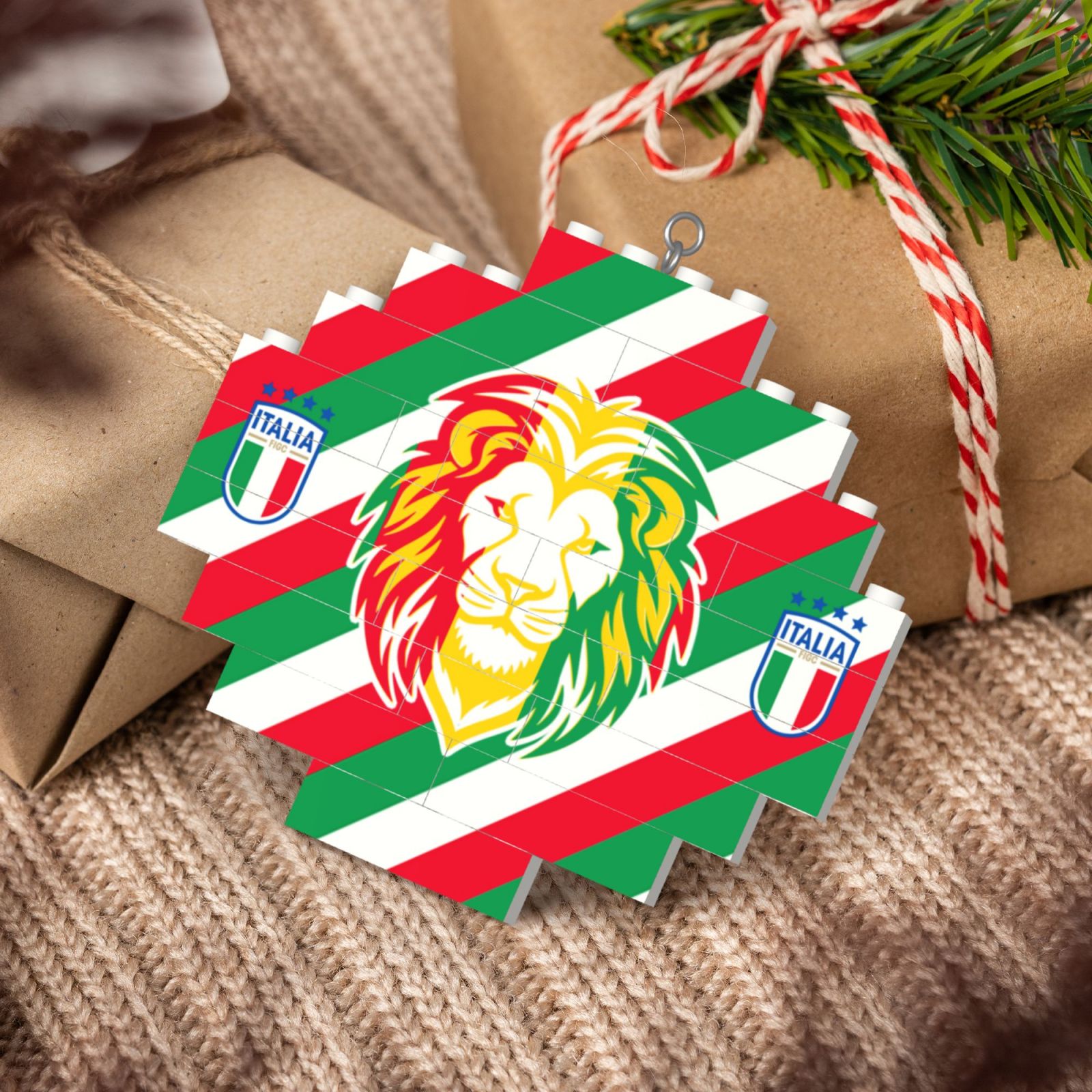 Italy Building Block Puzzle Ornament BBP2022 - Soccerfana