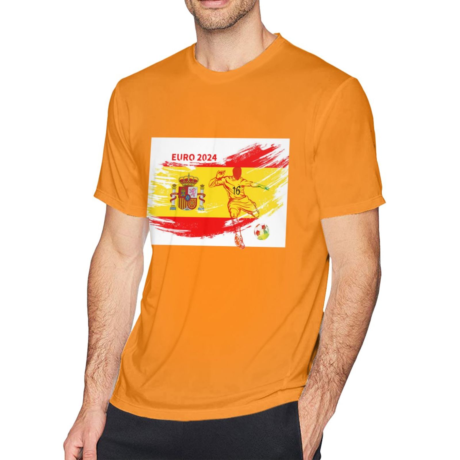 Men's Spain EURO 2024 Basic Short Sleeve T-Shirt BST1753 - Soccerfana