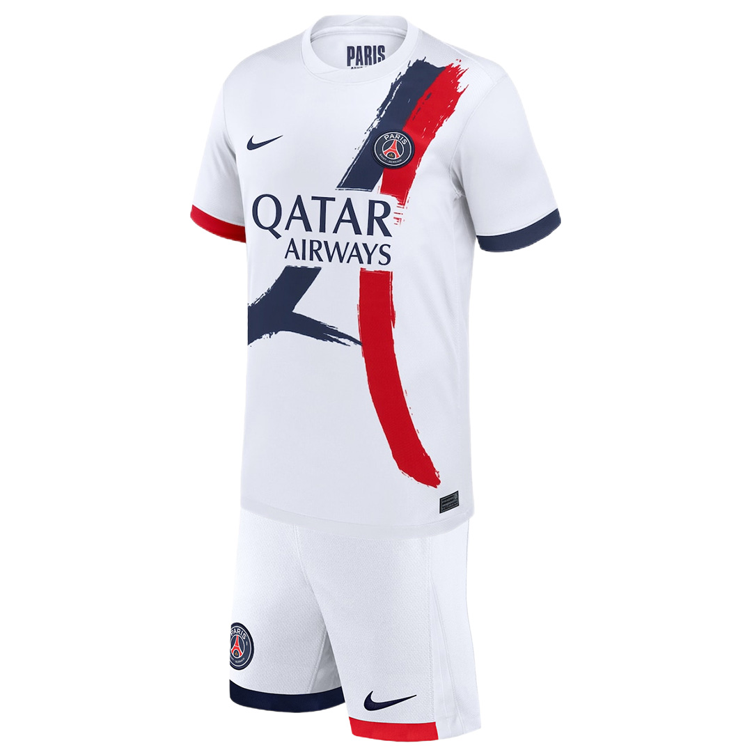 Kid's Paris Saint-Germain Away Jersey+Shorts 2024/25 - Soccerfana