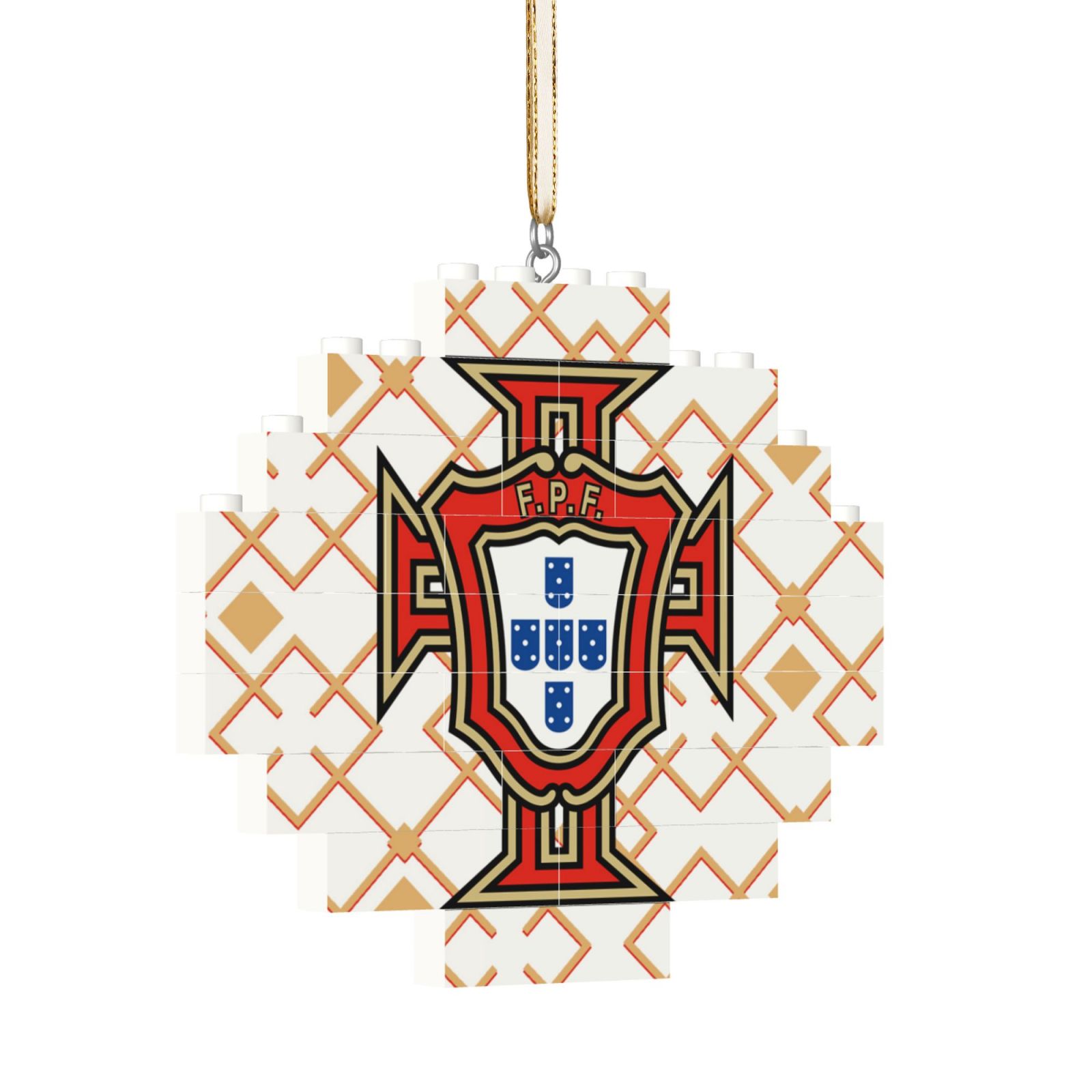 Portugal Building Block Puzzle Ornament BBP2178 - Soccerfana