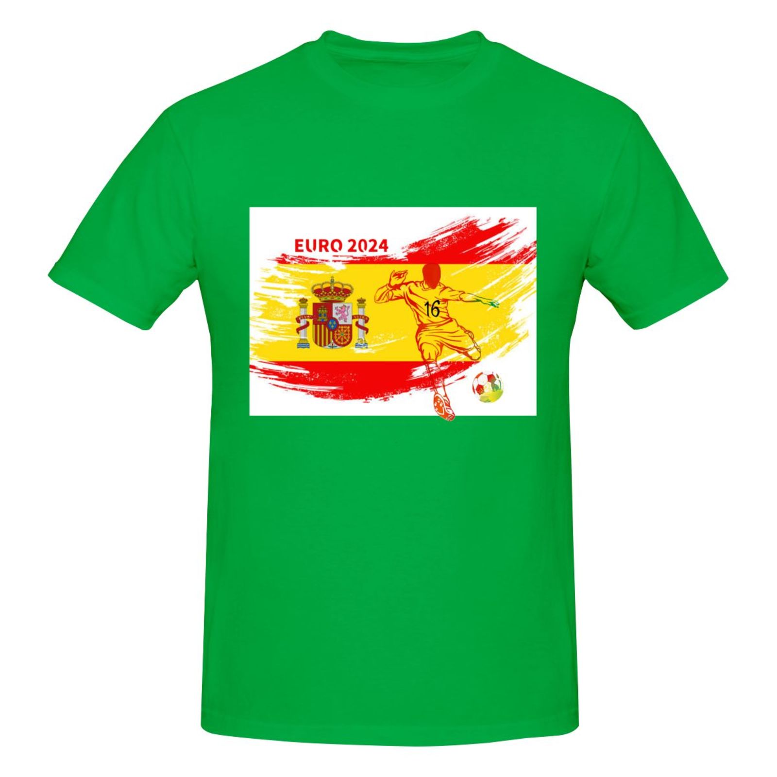 Men's Spain EURO 2024 Basic Short Sleeve T-Shirt BST1753 - Soccerfana