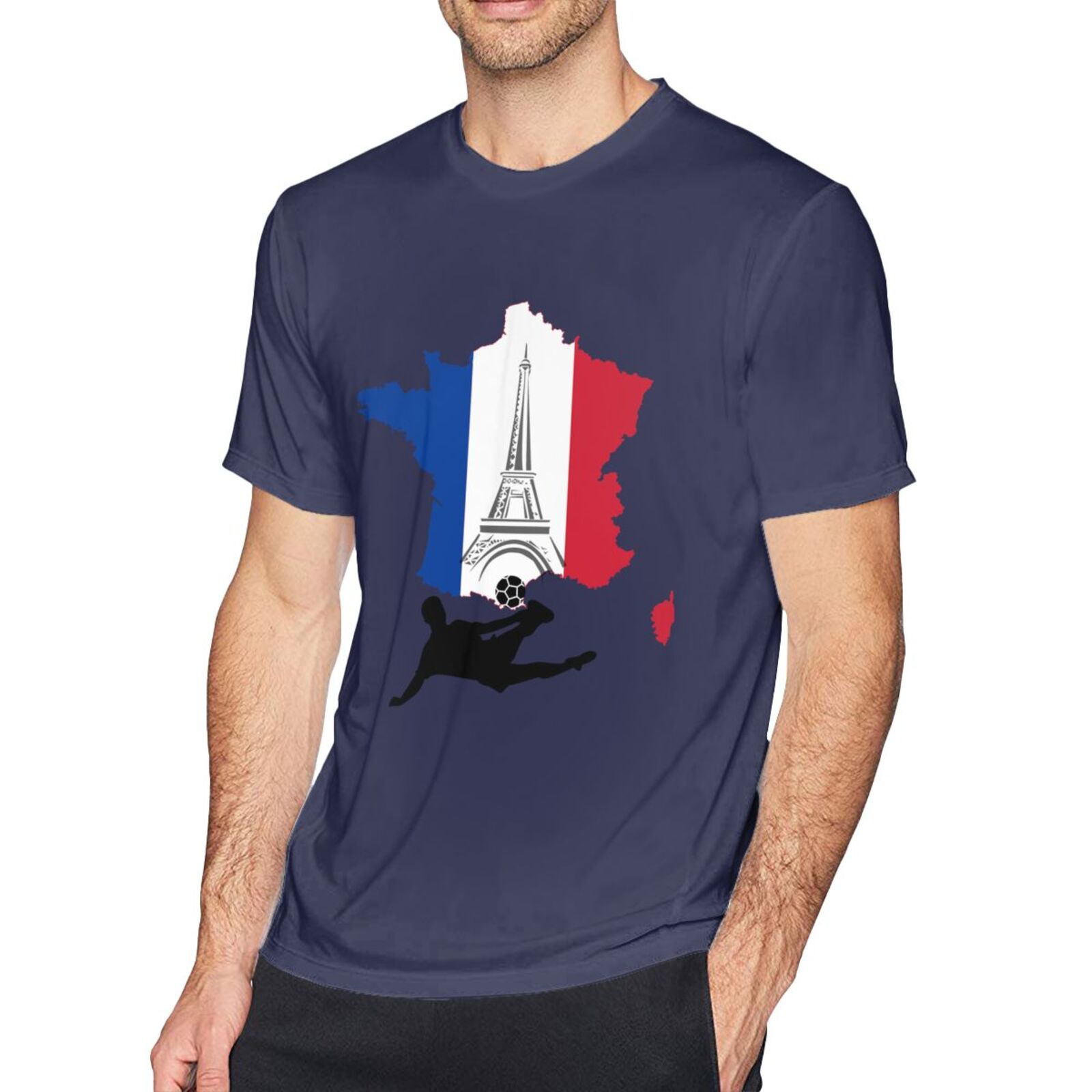Men's France EURO 2024 Basic Short Sleeve T-Shirt BST1772 - Soccerfana
