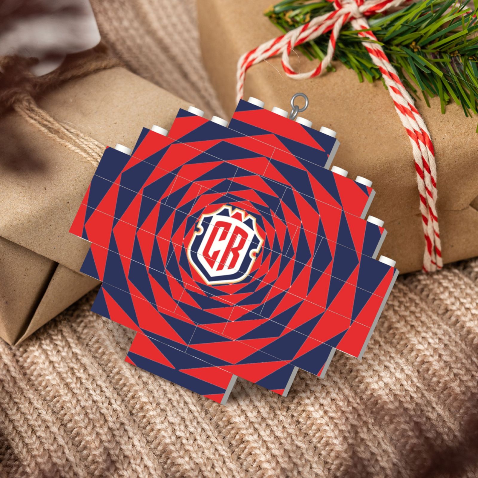 Costa Rica Building Block Puzzle Ornament BBP2016 - Soccerfana