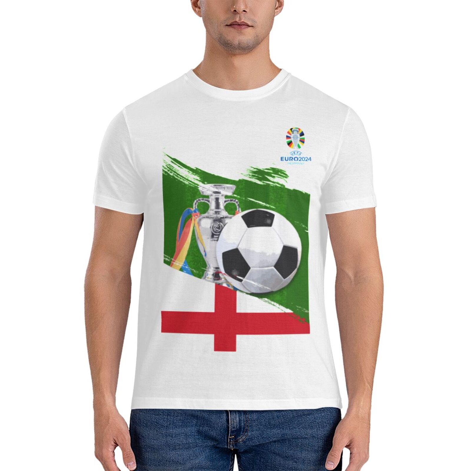 Men's England EURO 2024 Basic Short Sleeve T-Shirt BST1681 - Soccerfana