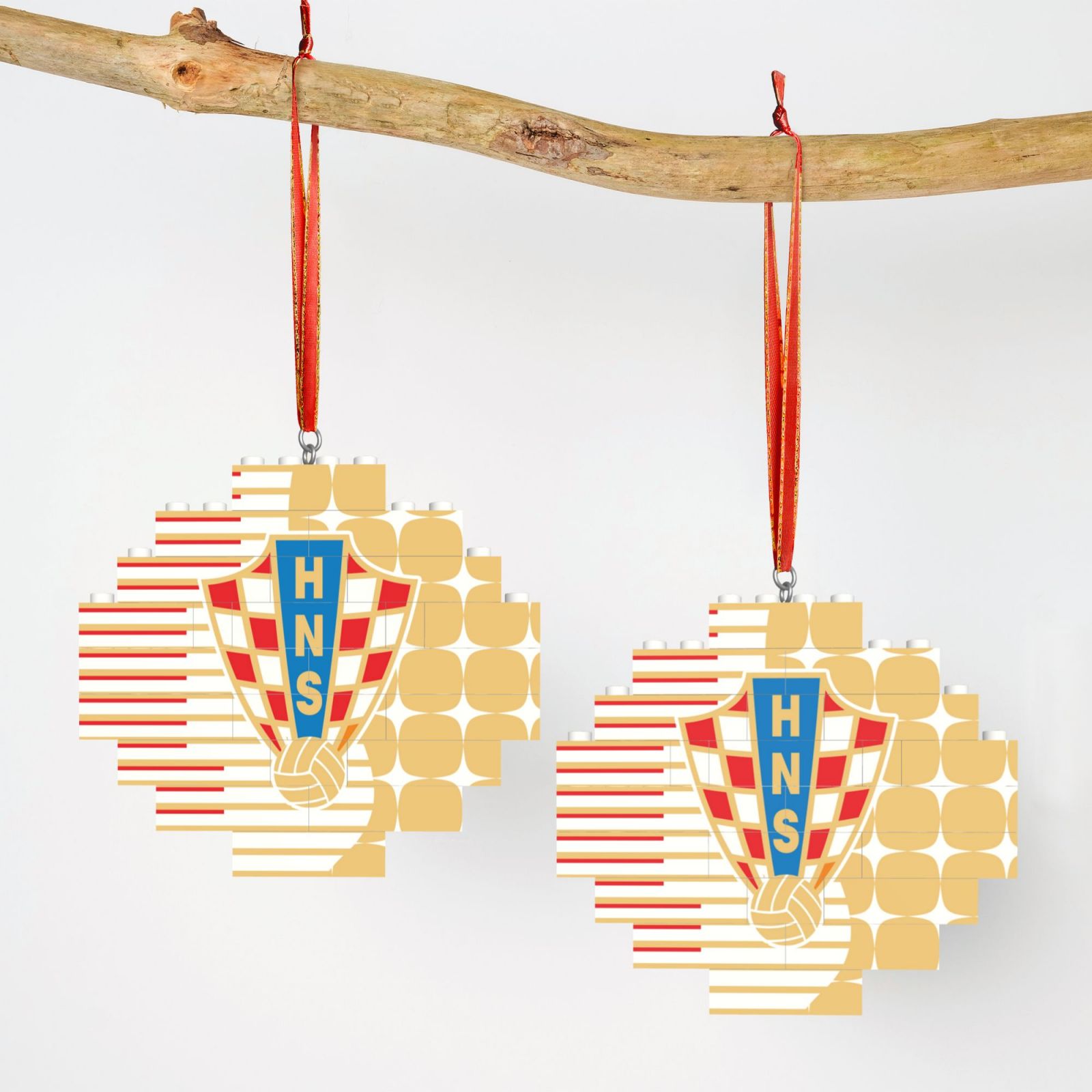 Croatia Building Block Puzzle Ornament BBP2110 - Soccerfana