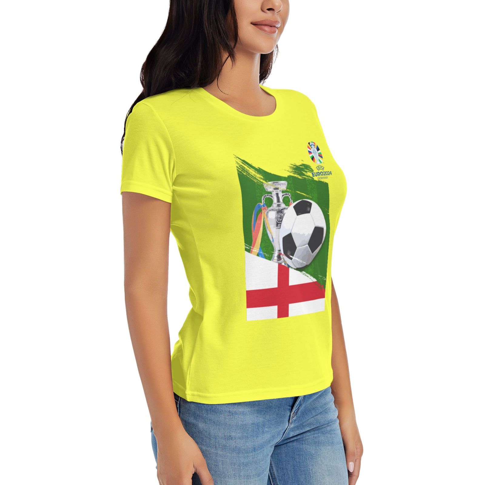 Women's England EURO 2024 Basic Short Sleeve T-Shirt WBT1682 - Soccerfana