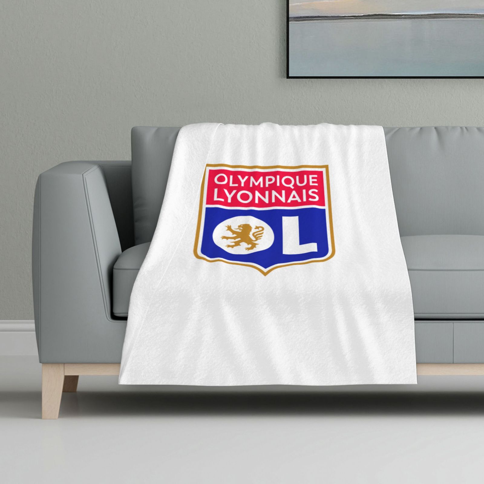 Olympique Lyonnais Flannel Blanket FLB1551 - Soccerfana