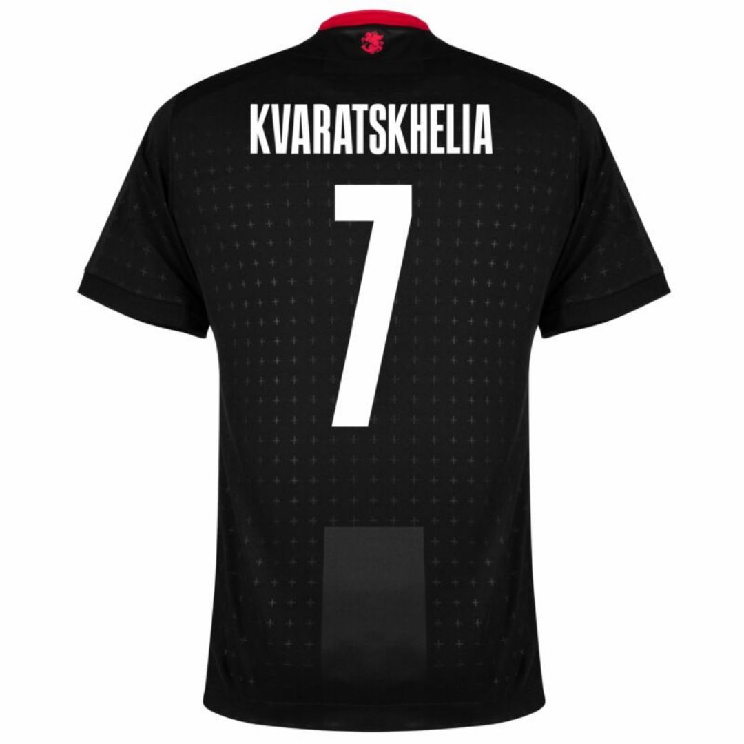 Khvicha Kvaratskhelia #7 Georgia Away Jersey EURO 2024 - Soccerfana