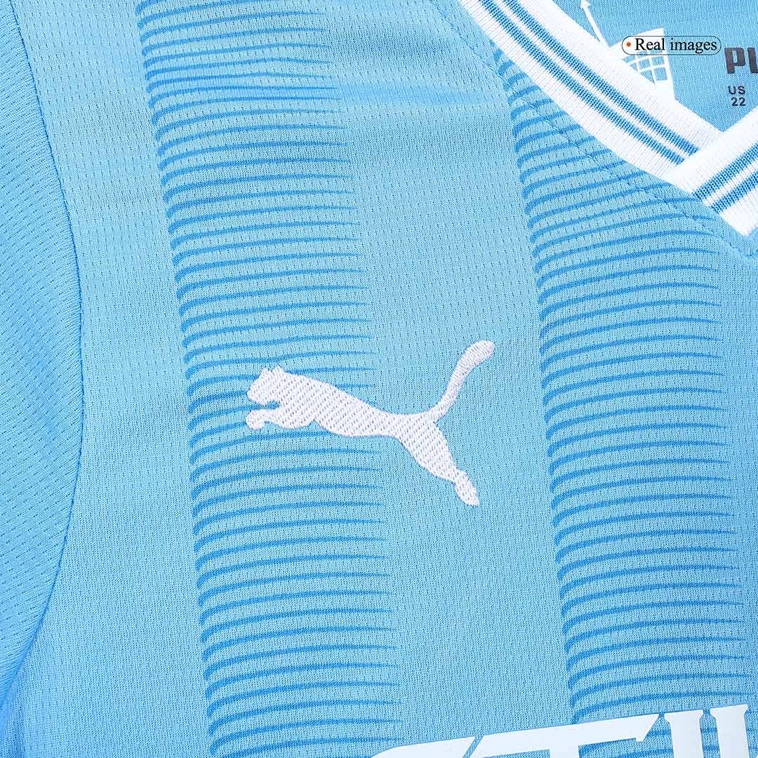 Kid's Manchester City Home Jersey+Shorts 23/24 - Soccerfana