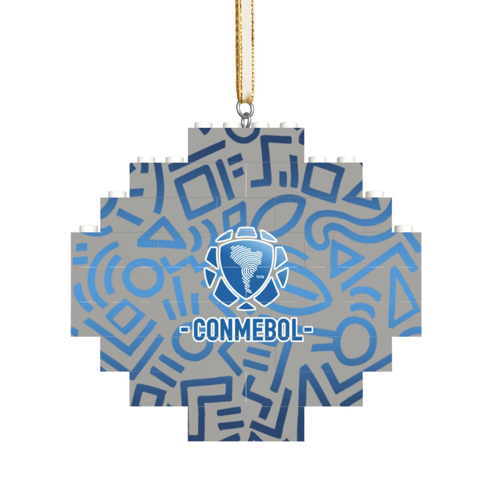 South American Building Block Puzzle Ornament BBP1987 - Soccerfana