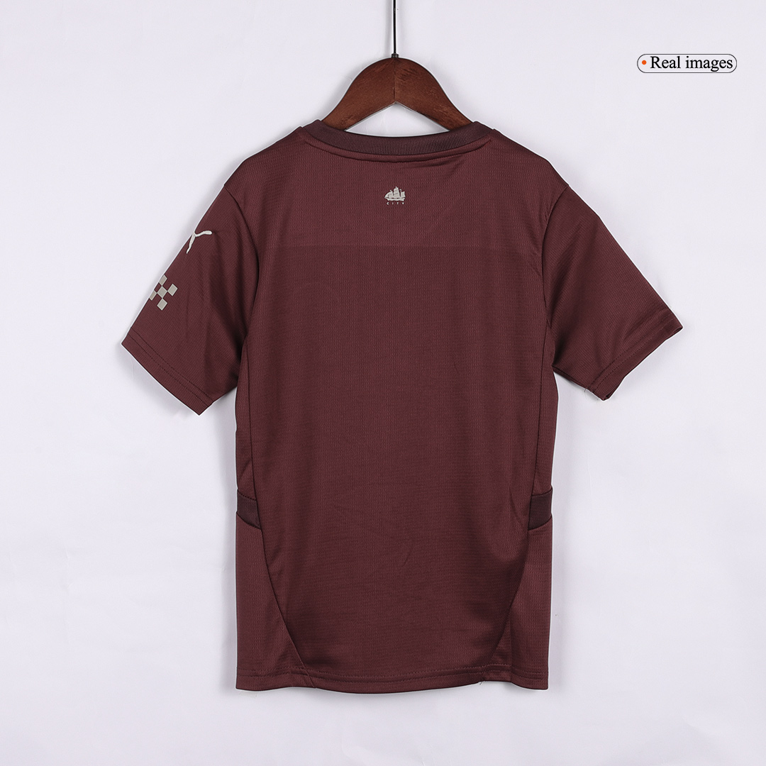 Kid's Manchester City Third Jersey+Shorts 2024/25 - Soccerfana