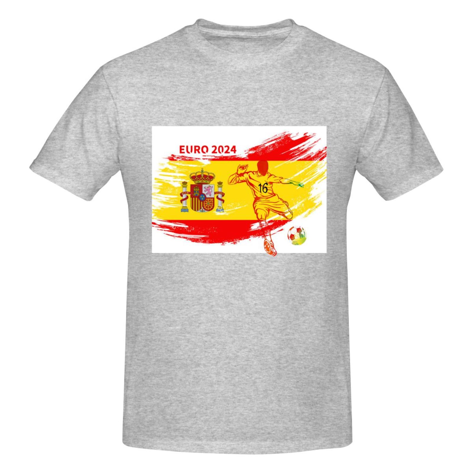 Men's Spain EURO 2024 Basic Short Sleeve T-Shirt BST1753 - Soccerfana