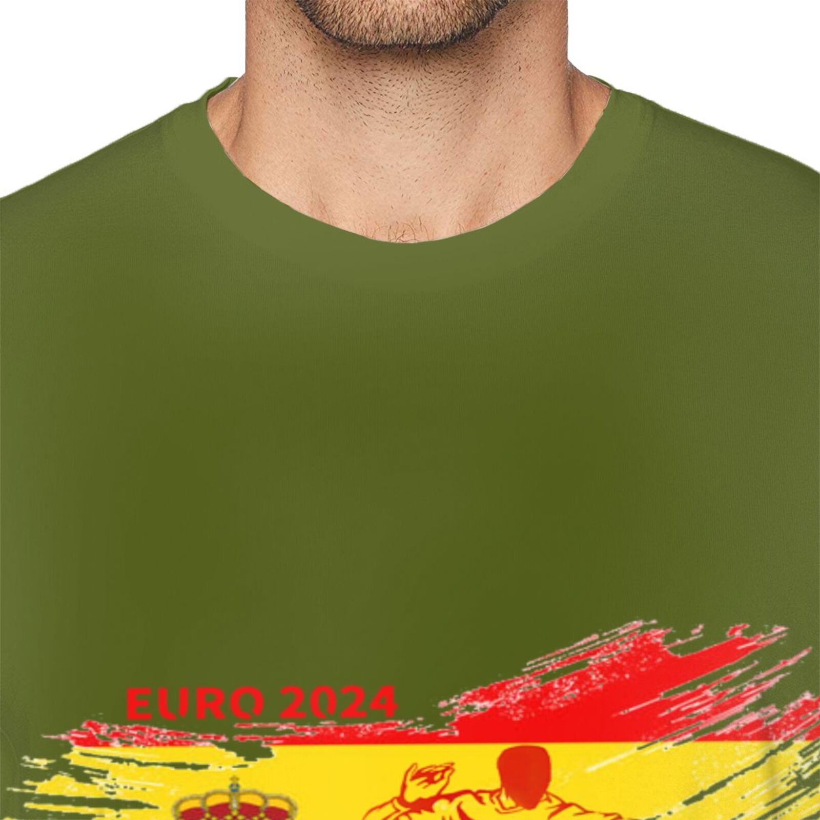 Men's Spain EURO 2024 Basic Short Sleeve T-Shirt BST1752 - Soccerfana