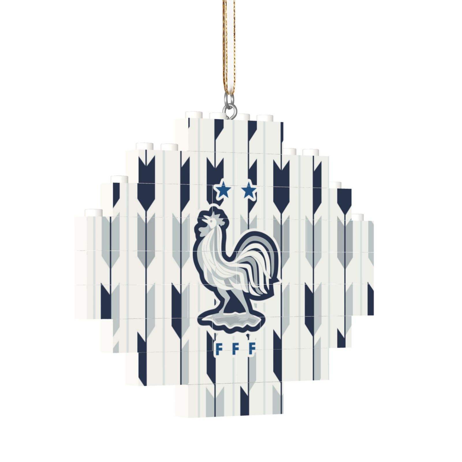 France Building Block Puzzle Ornament BBP2185 - Soccerfana