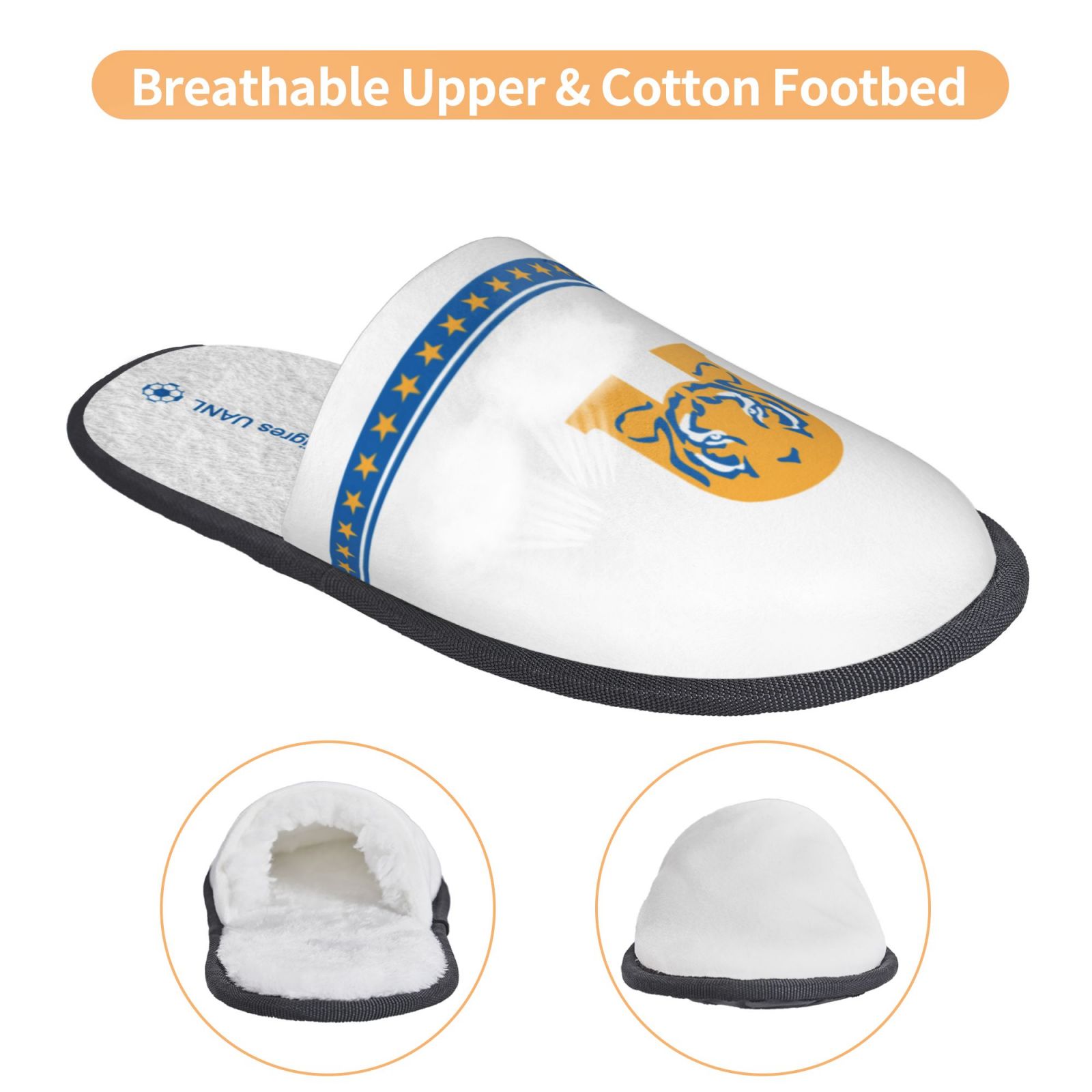 Tigres UANL Cotton Slippers FSP2359 - Soccerfana