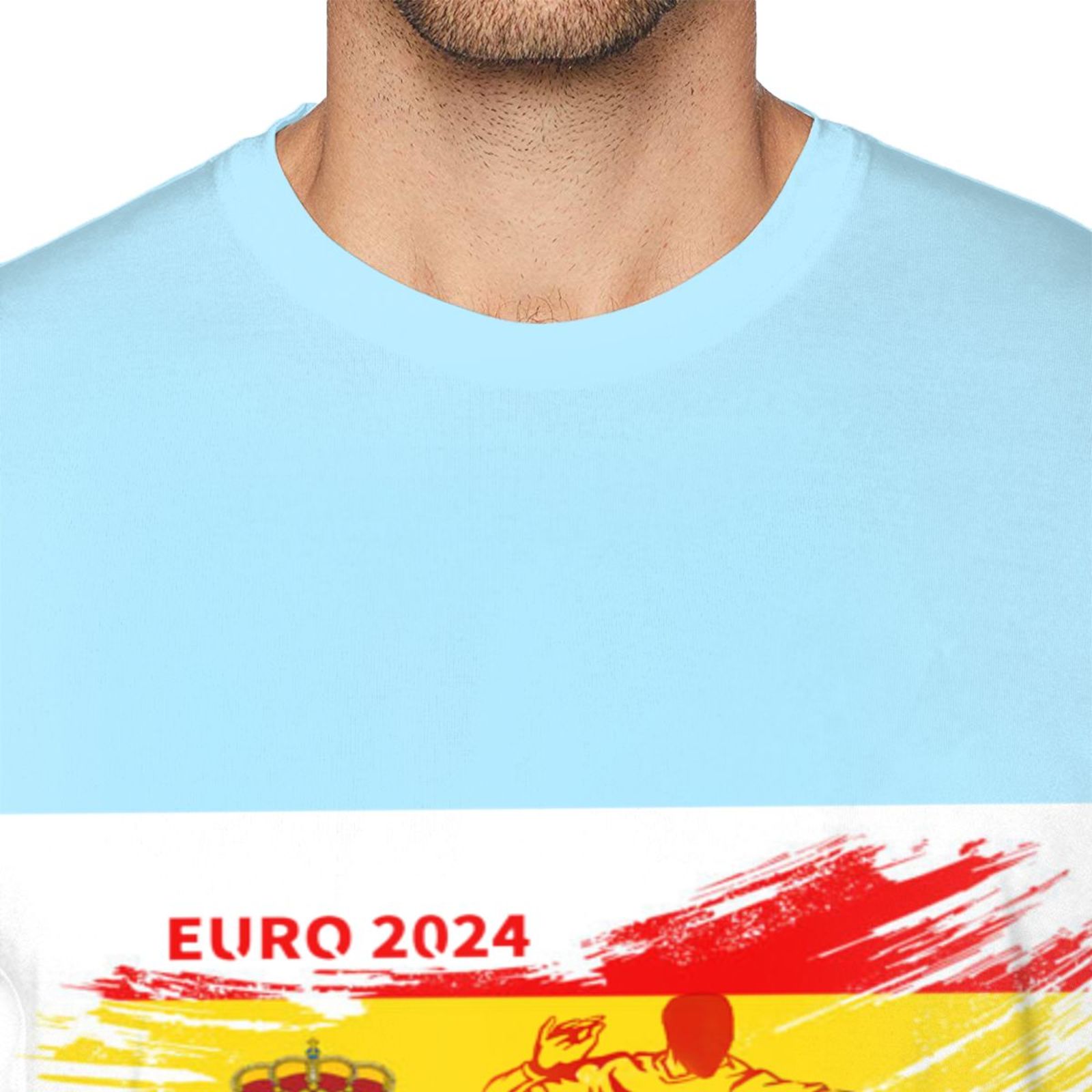 Men's Spain EURO 2024 Basic Short Sleeve T-Shirt BST1753 - Soccerfana