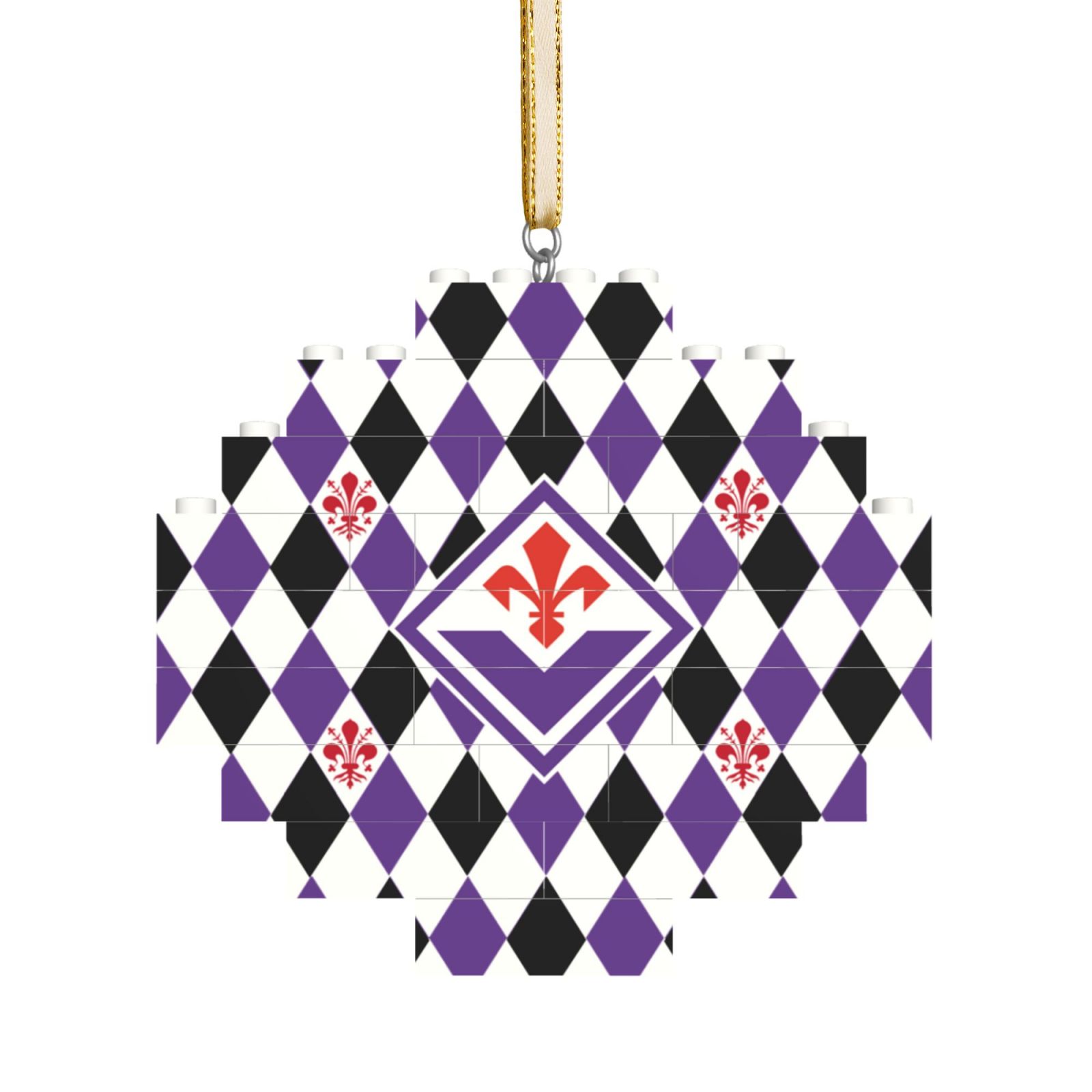 Fiorentina Building Block Puzzle Ornament BBP2031 - Soccerfana