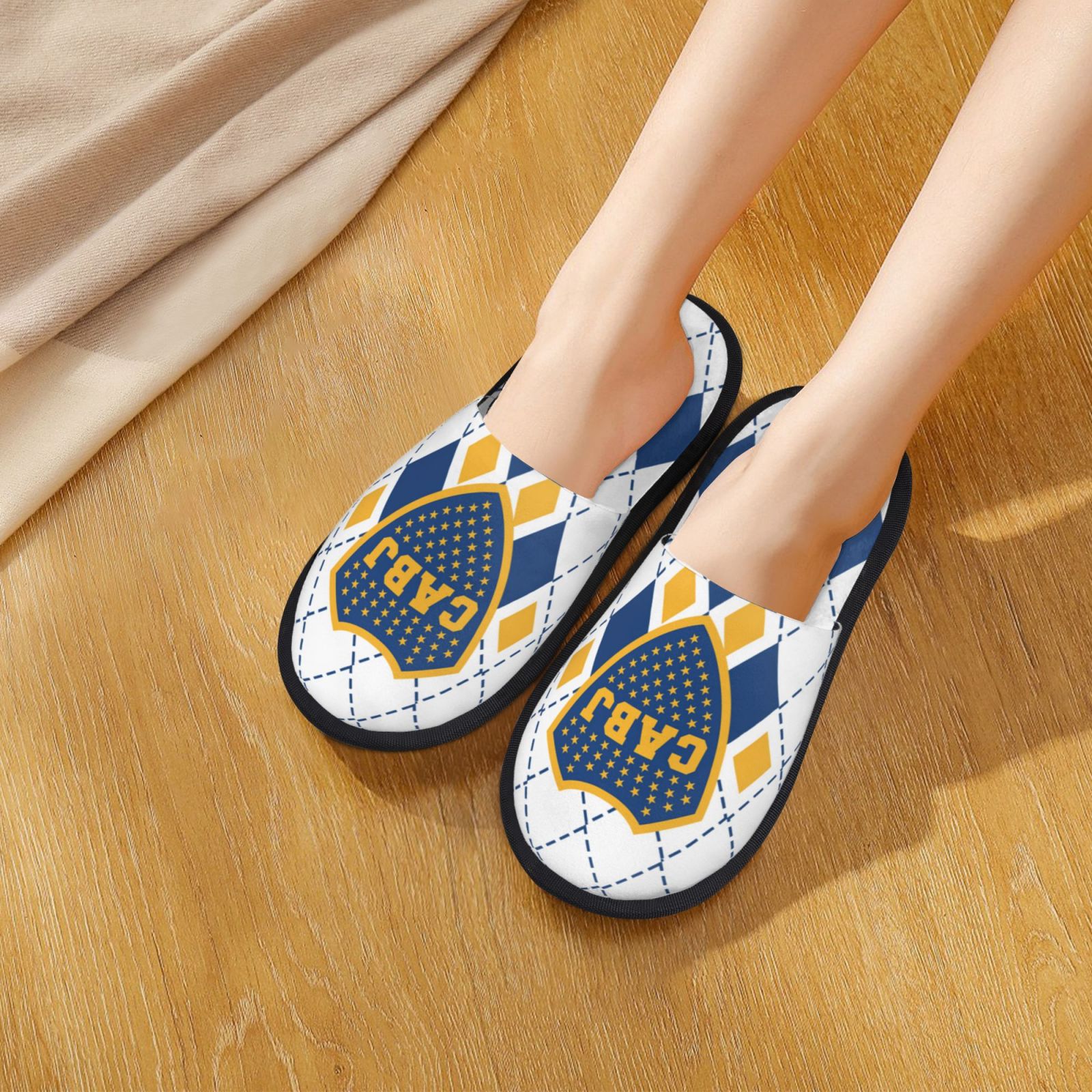 Boca Juniors Cotton Slippers FSP2251 - Soccerfana