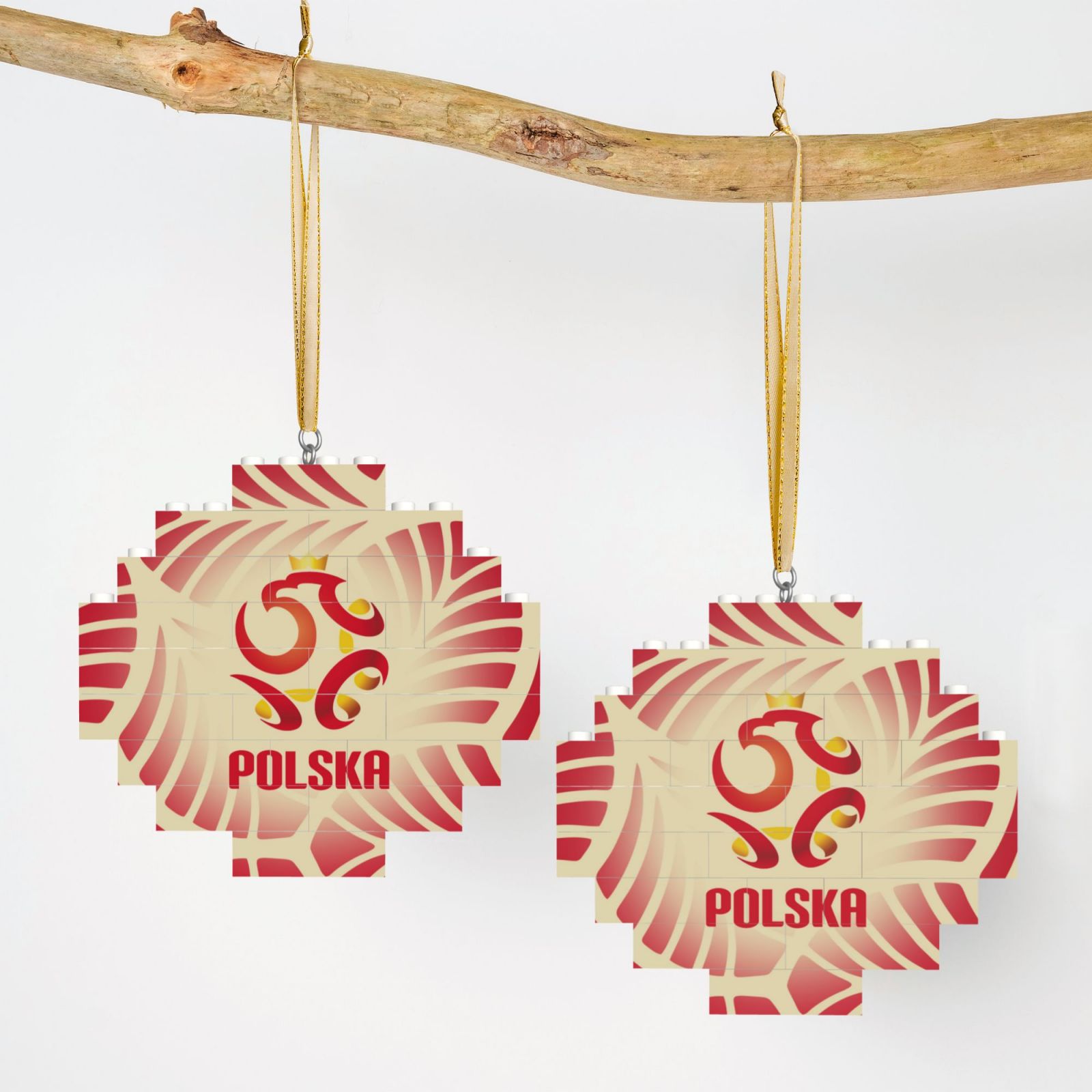 Poland Building Block Puzzle Ornament BBP2195 - Soccerfana