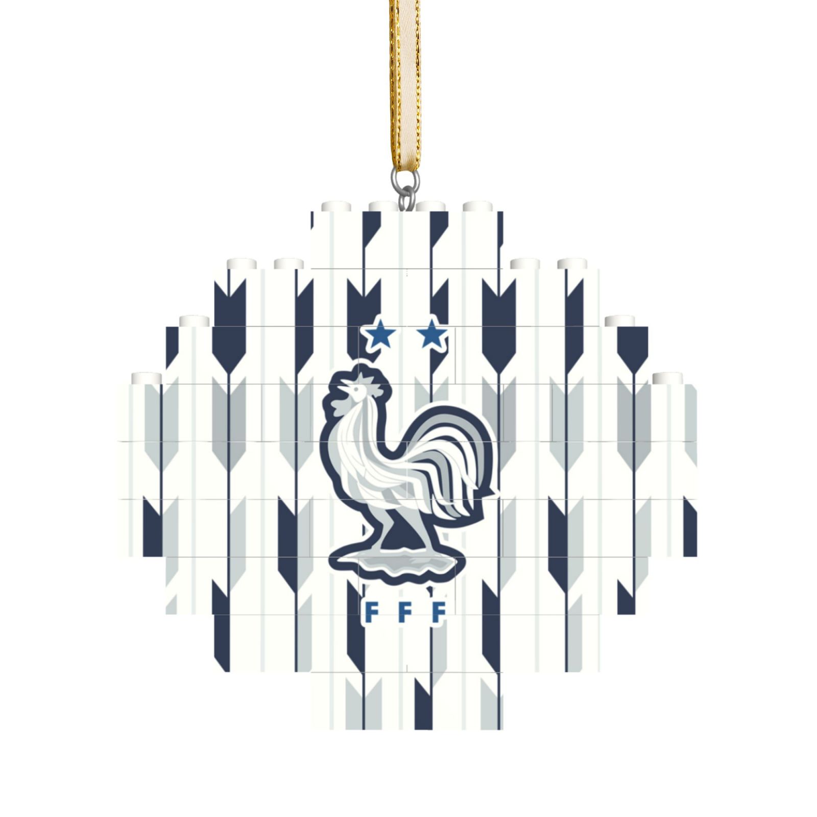 France Building Block Puzzle Ornament BBP2185 - Soccerfana