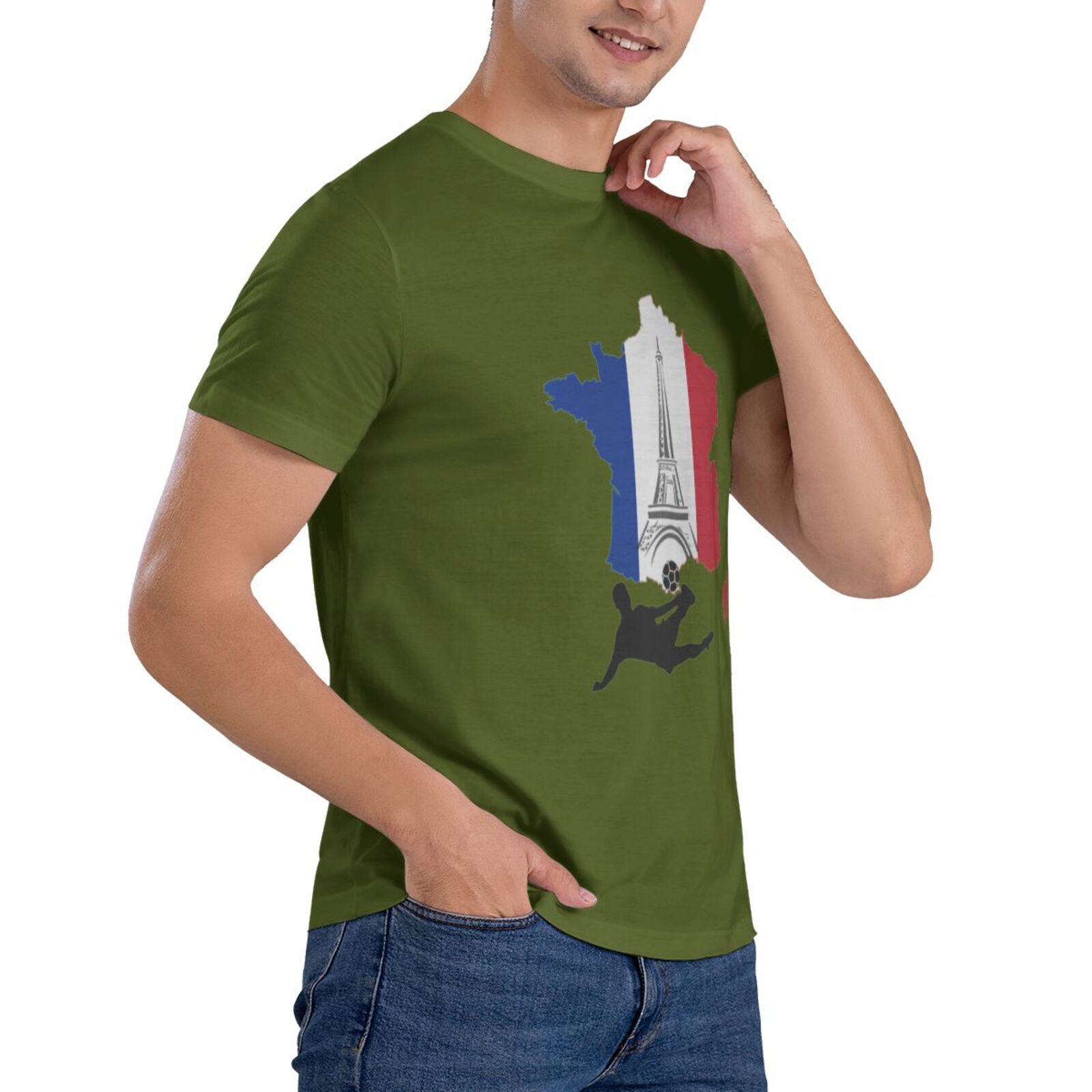 Men's France EURO 2024 Basic Short Sleeve T-Shirt BST1772 - Soccerfana