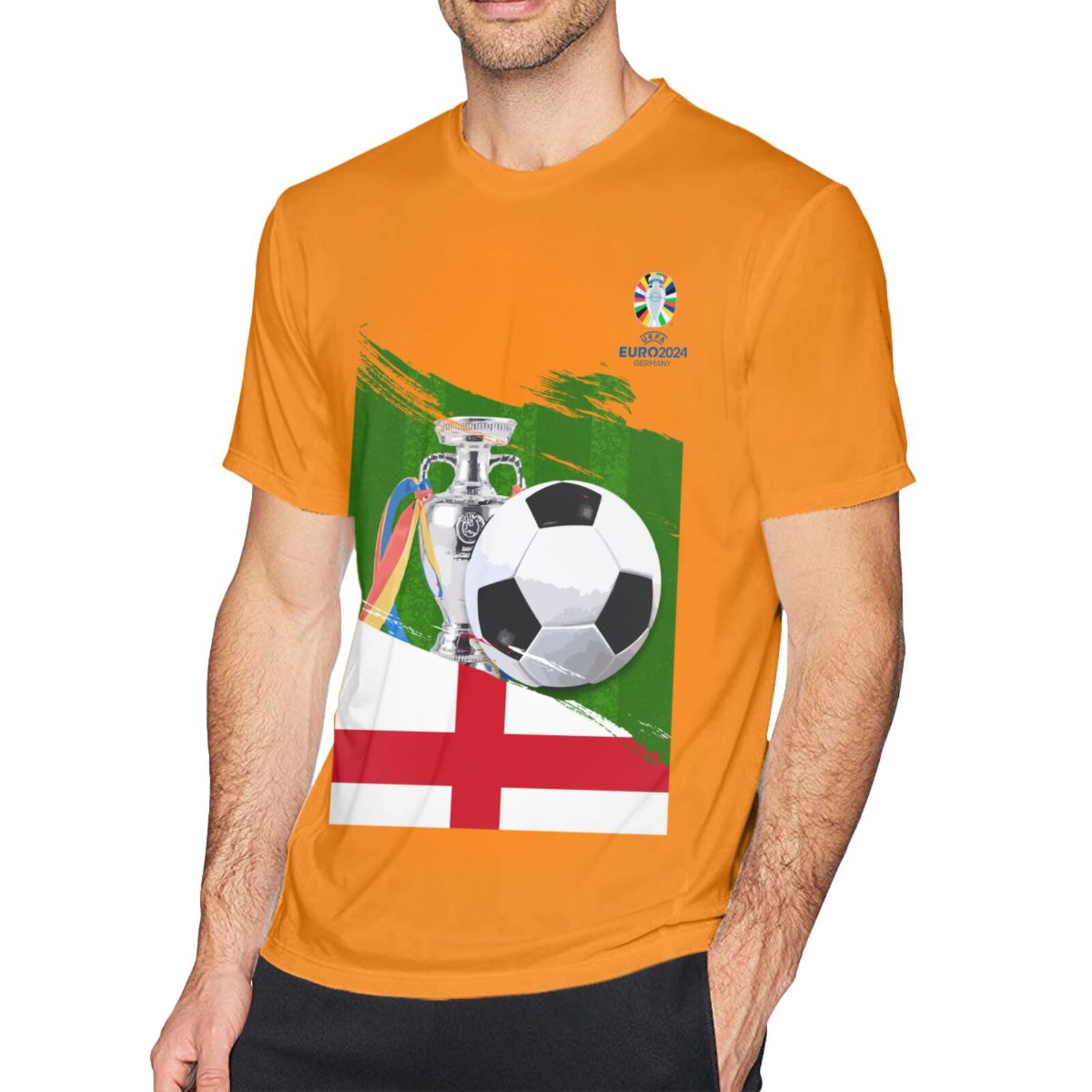 Men's England EURO 2024 Basic Short Sleeve T-Shirt BST1681 - Soccerfana