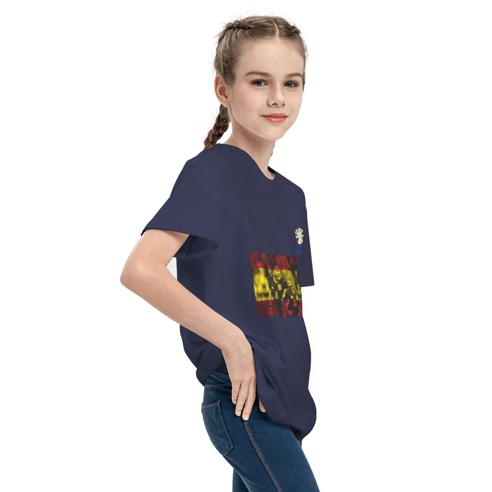 Kid's Spain EURO 2024 Teenage T-shirt TET1738 - Soccerfana
