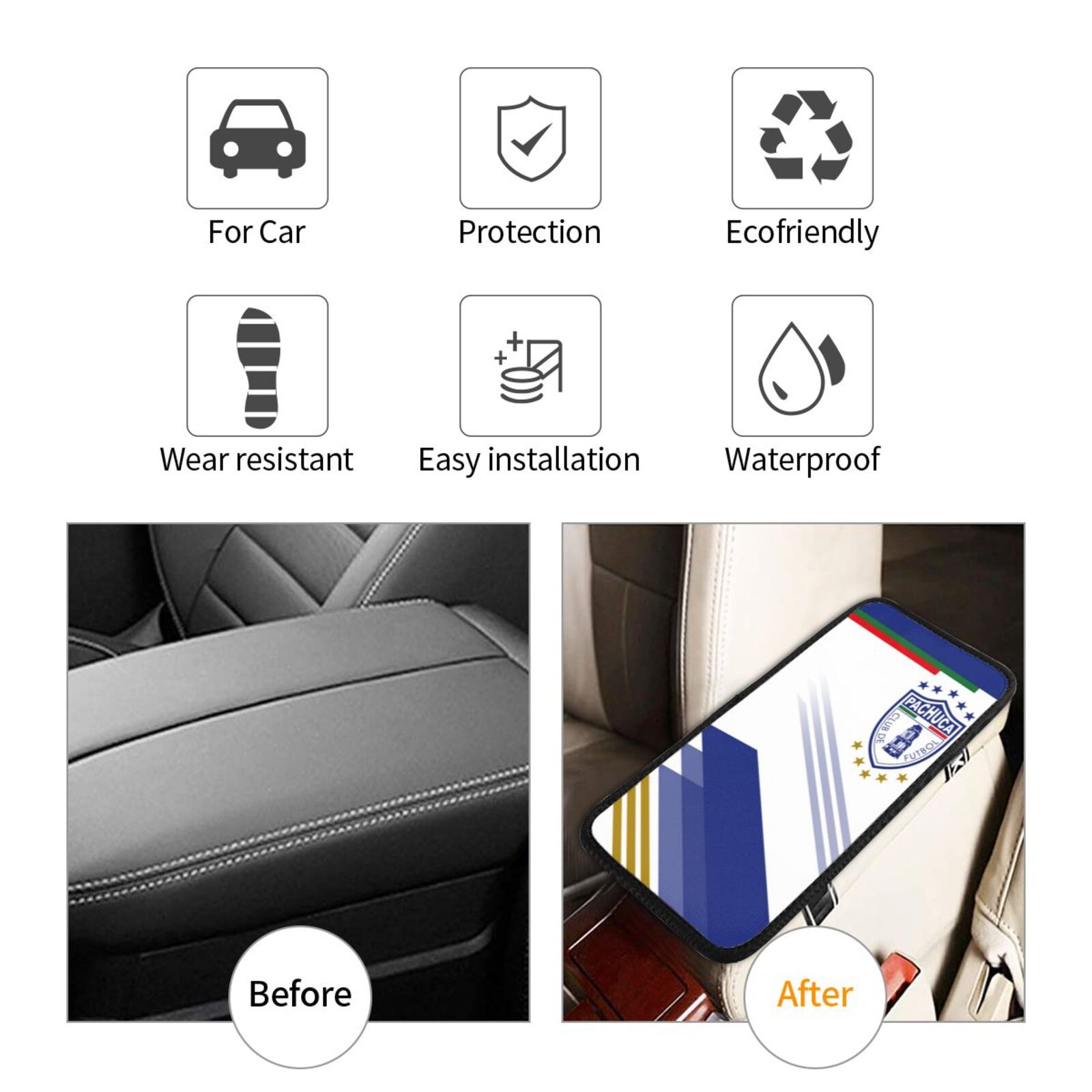 Pachuca Car Handrail Box Cushion CHC2600 - Soccerfana