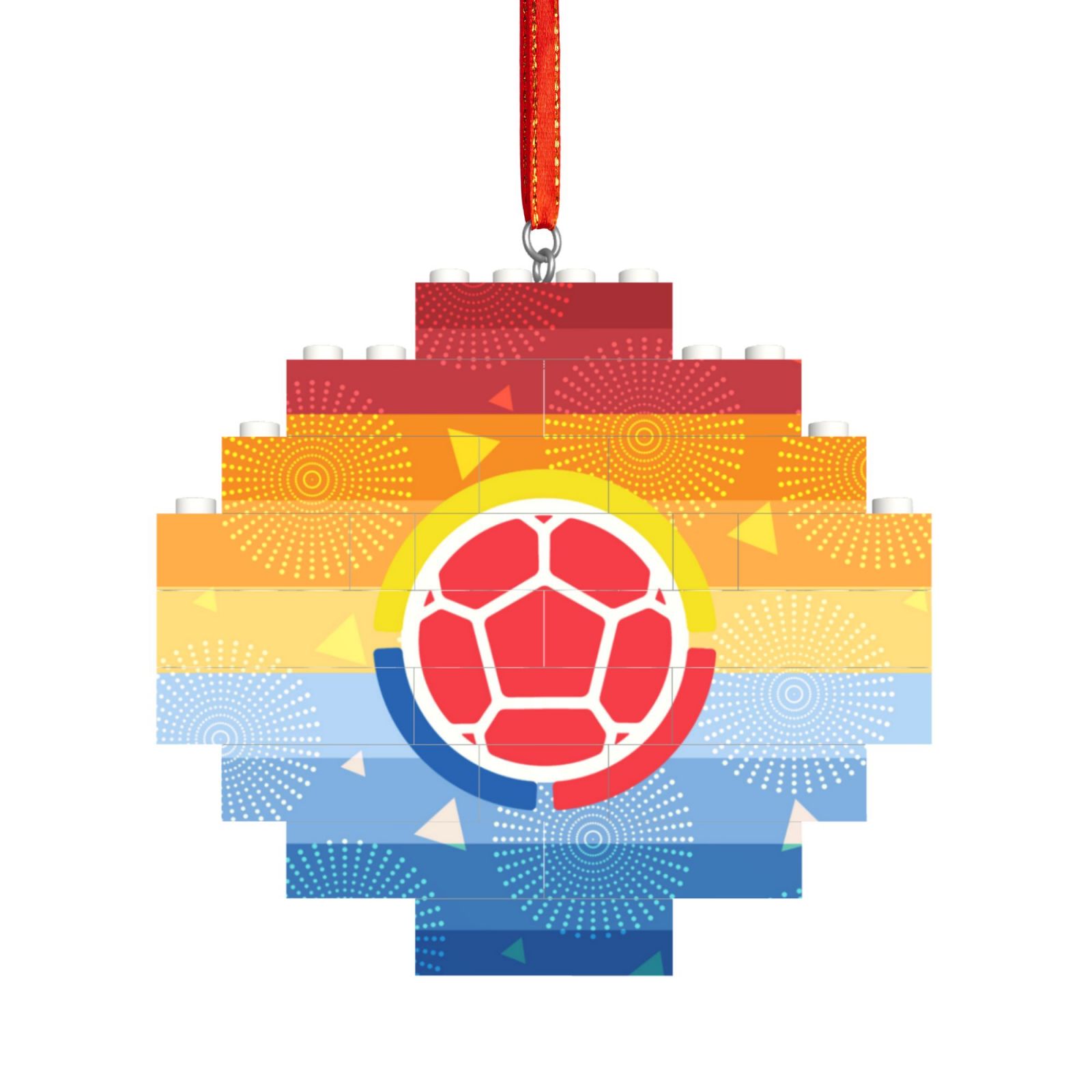 Colombia Building Block Puzzle Ornament BBP2170 - Soccerfana