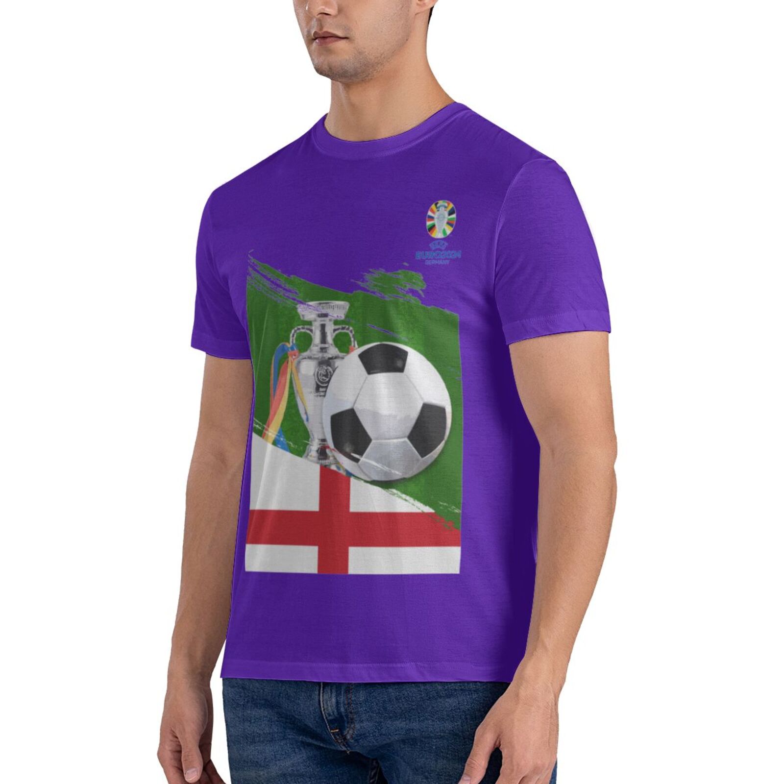 Men's England EURO 2024 Basic Short Sleeve T-Shirt BST1681 - Soccerfana