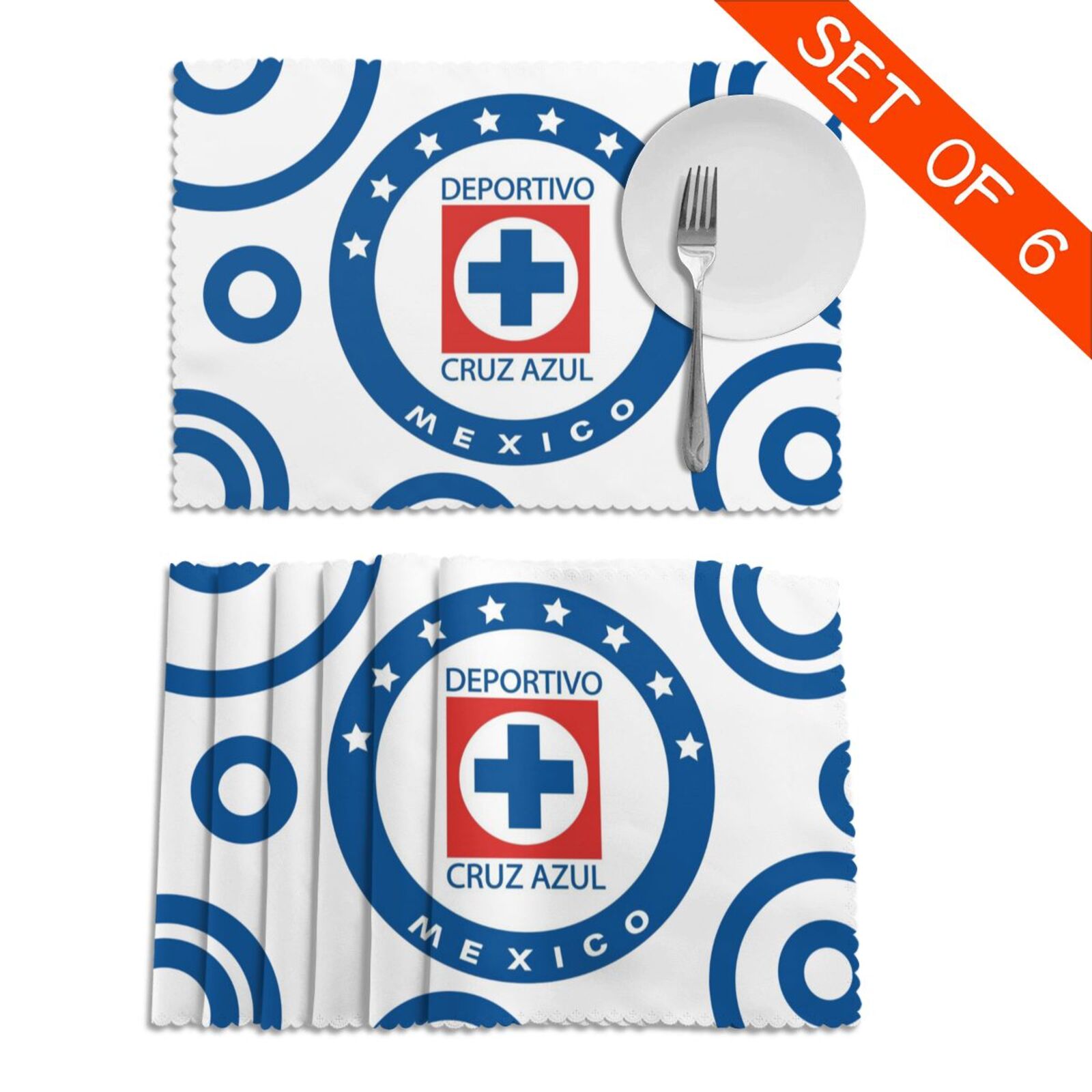 Cruz Azul Placemat Set Of 6 PFD2049 - Soccerfana