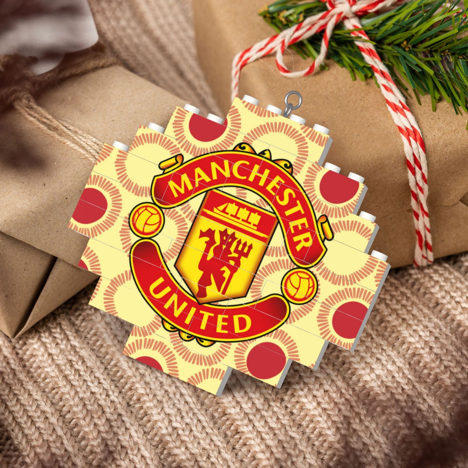 Manchester United Building Block Puzzle Ornament BBP2172 - Soccerfana