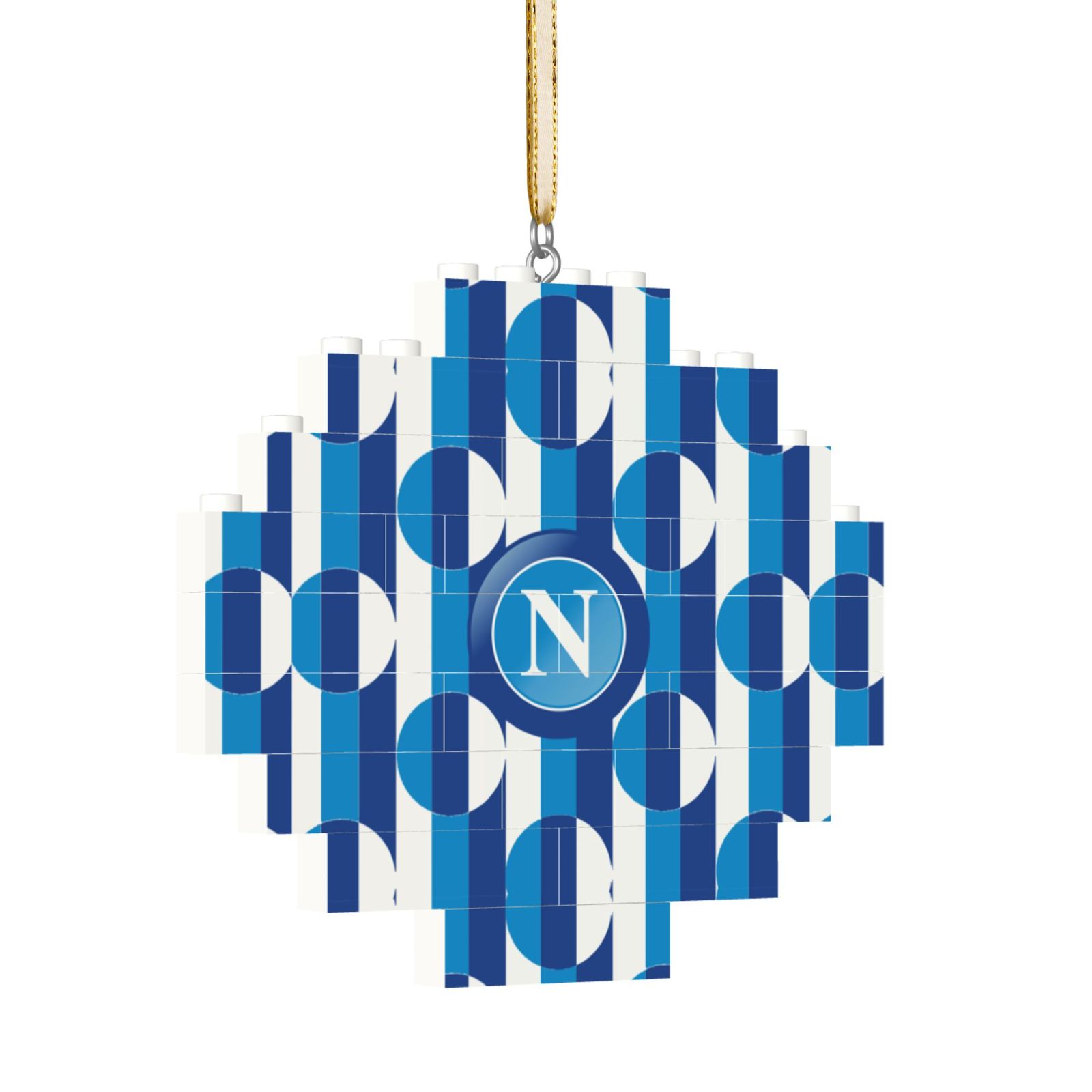 SSC Napoli Building Block Puzzle Ornament BBP2002 - Soccerfana