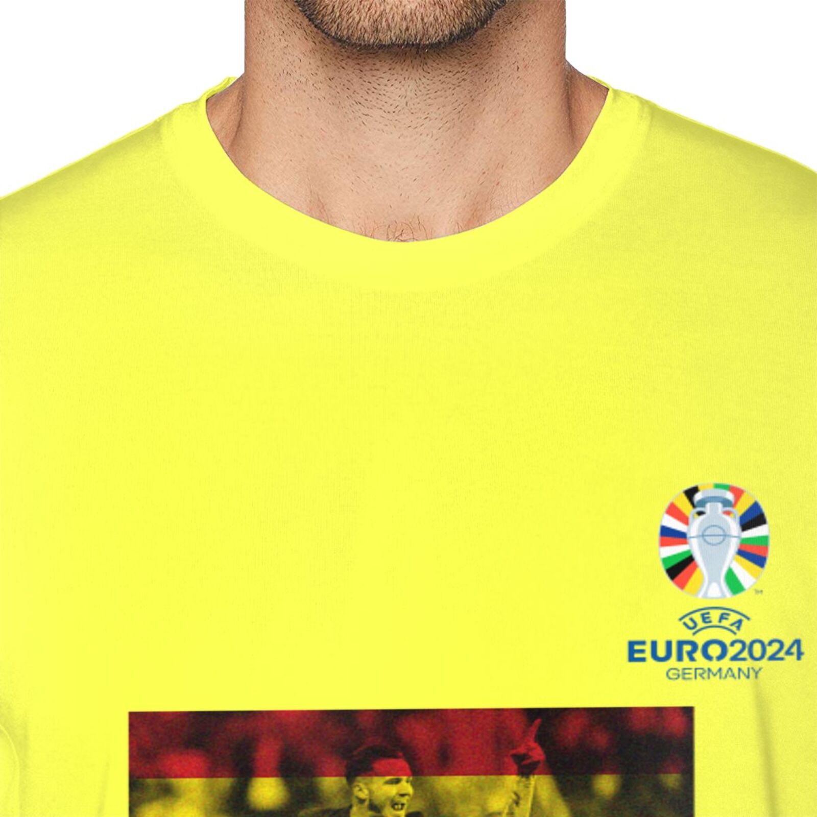 Men's Spain EURO 2024 Basic Short Sleeve T-Shirt BST1739 - Soccerfana
