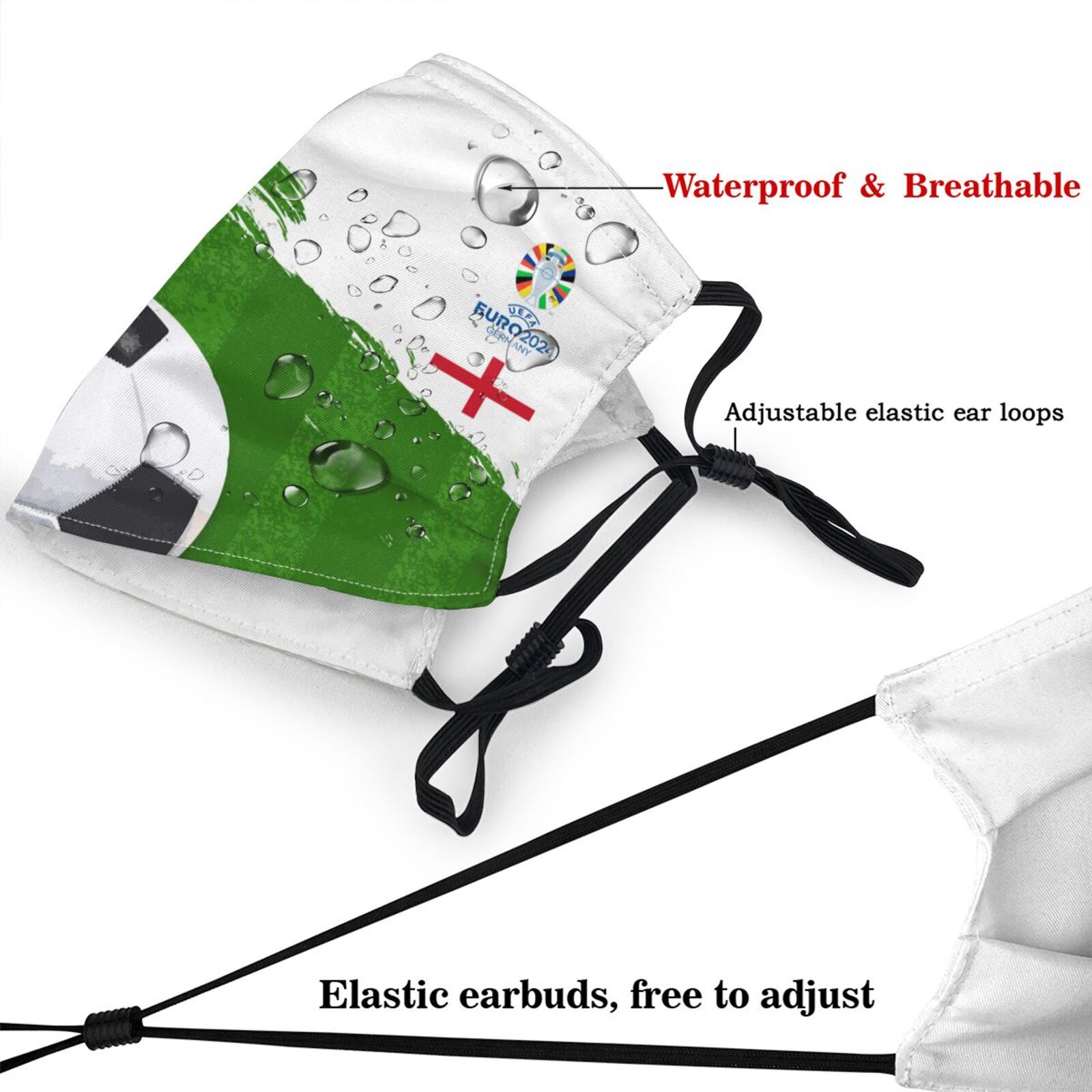 England EURO 2024 Adult Dust Mask DMK1697 - Soccerfana