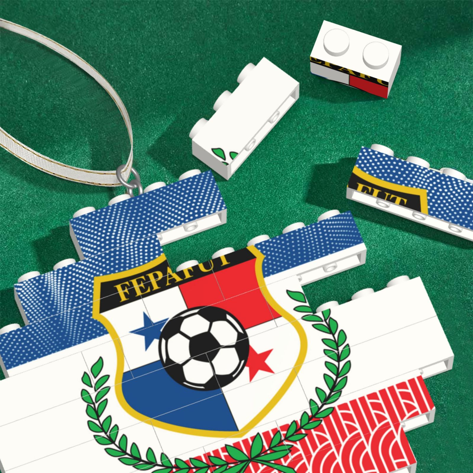 Panama Building Block Puzzle Ornament BBP2190 - Soccerfana