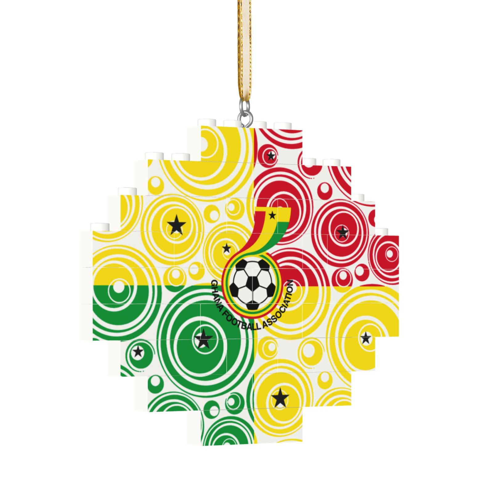 Ghana Building Block Puzzle Ornament BBP2017 - Soccerfana