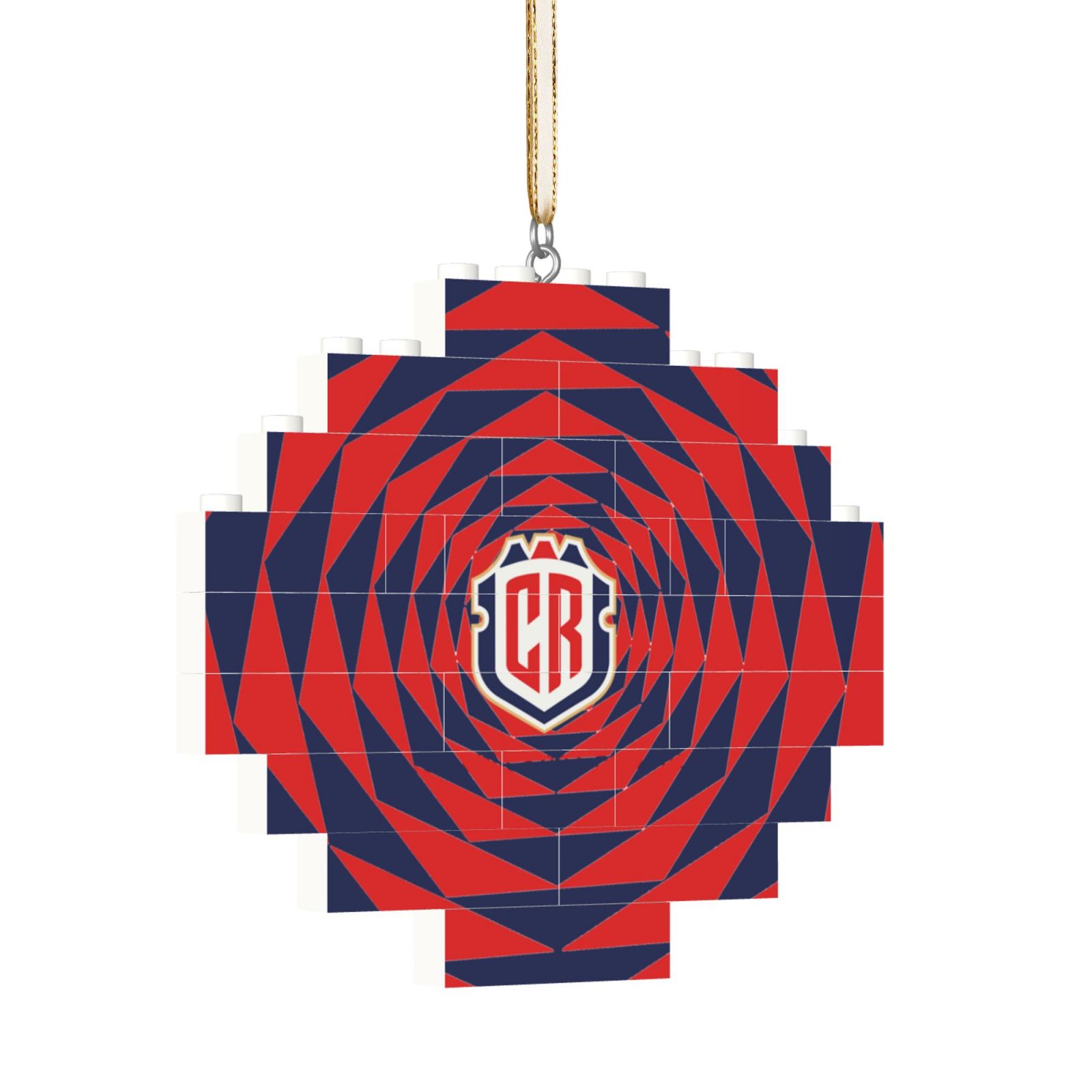 Costa Rica Building Block Puzzle Ornament BBP2016 - Soccerfana