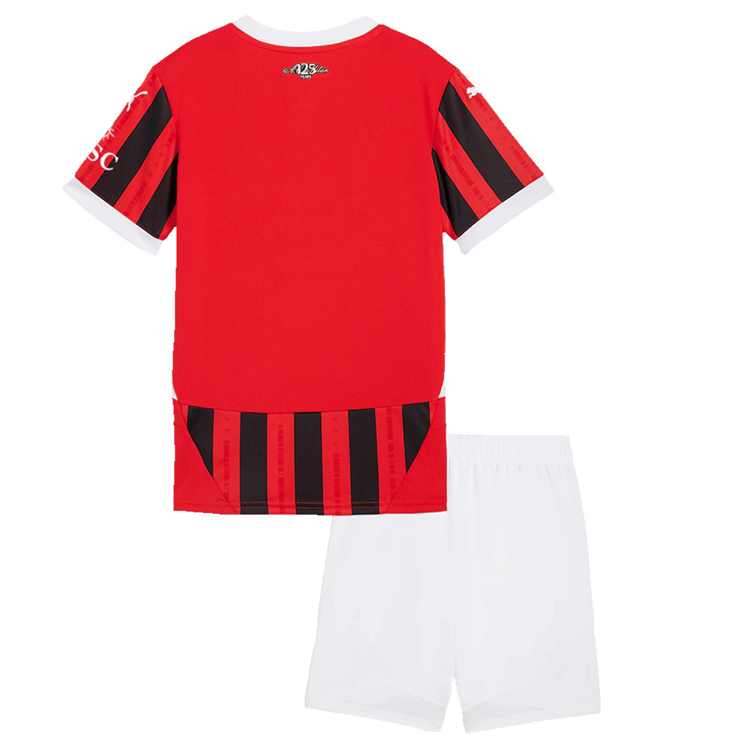 Kid's AC Milan Home Jersey+Shorts 2024/25 - Soccerfana