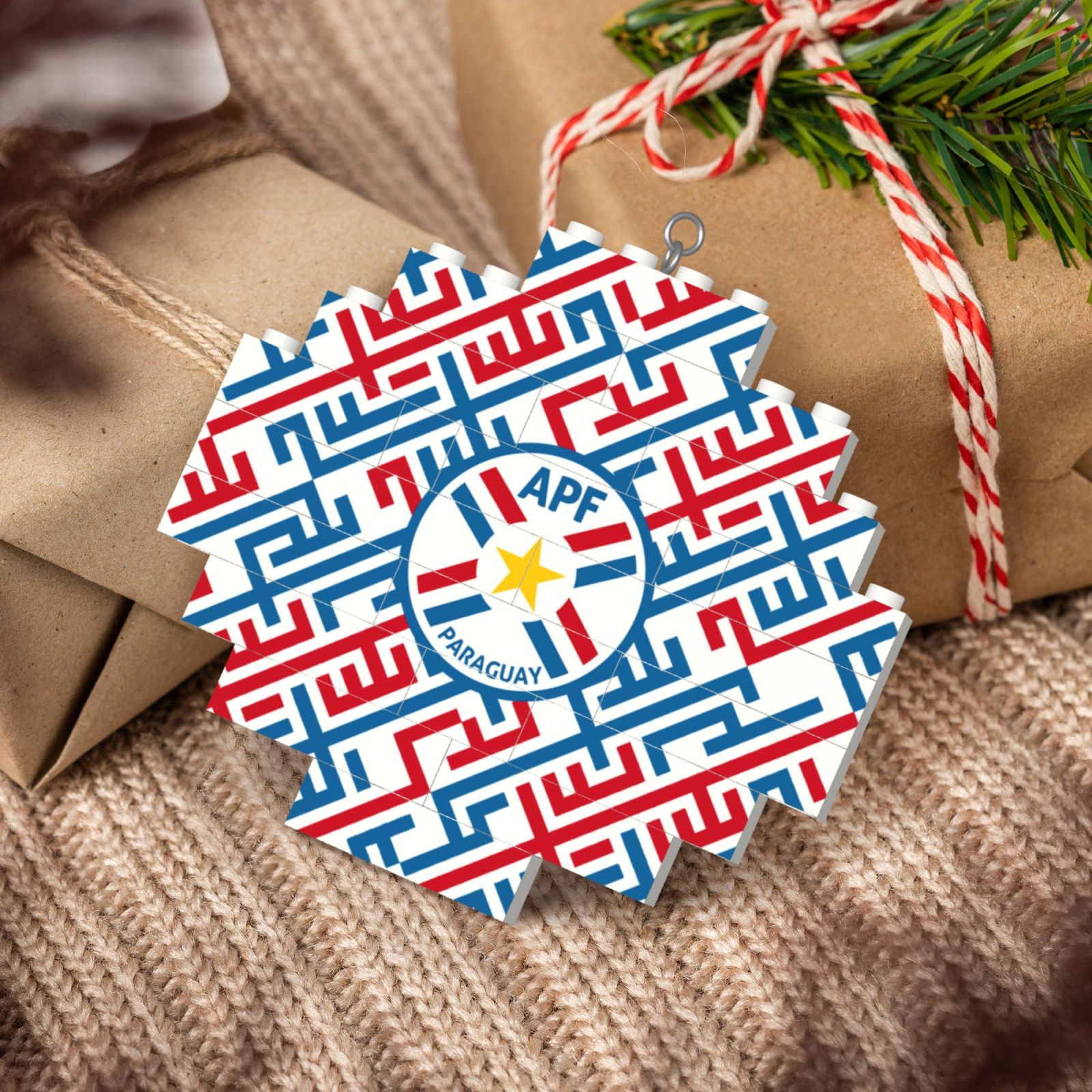 Paraguay Building Block Puzzle Ornament BBP1990 - Soccerfana