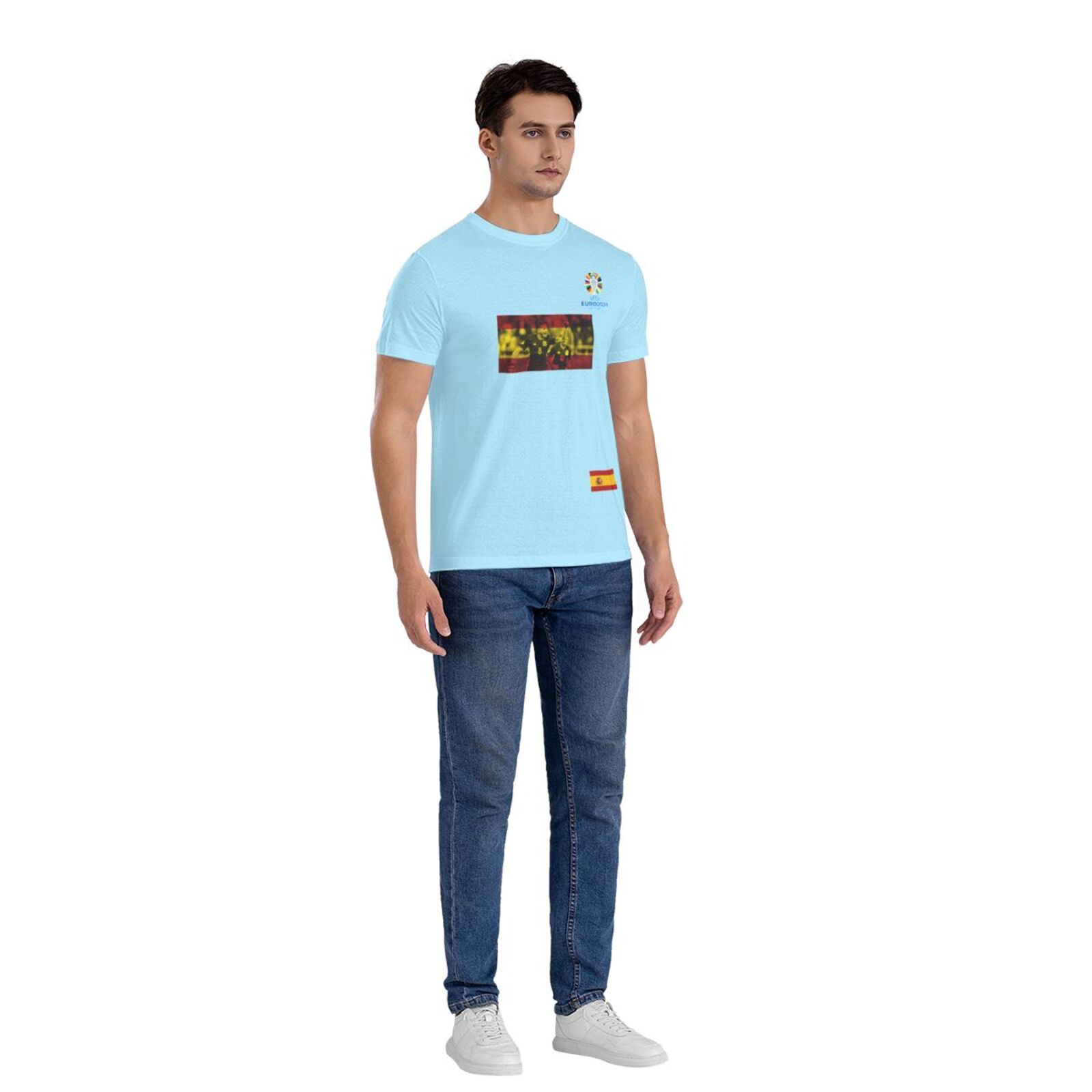 Men's Spain EURO 2024 Basic Short Sleeve T-Shirt BST1739 - Soccerfana