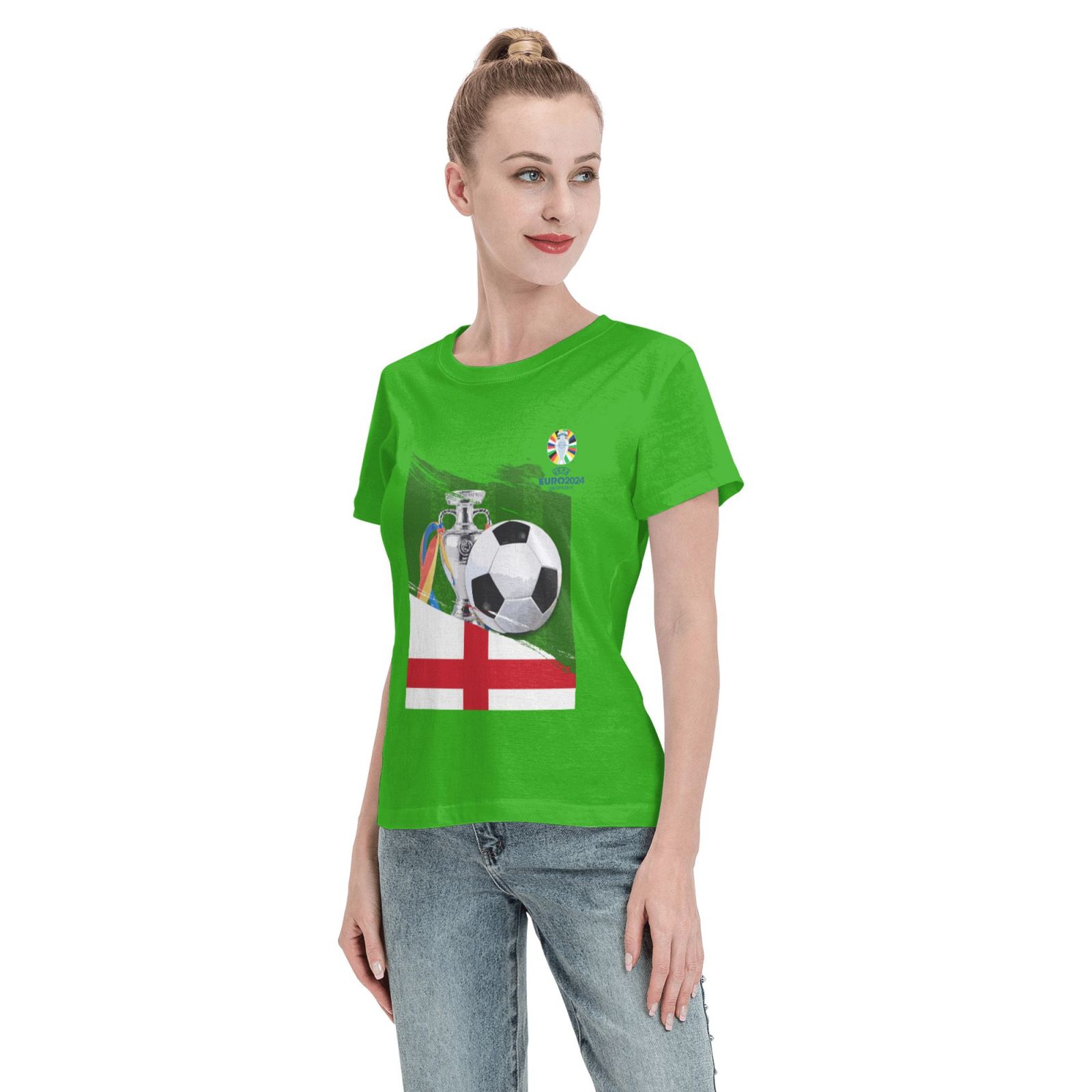 Women's England EURO 2024 Basic Short Sleeve T-Shirt WBT1682 - Soccerfana
