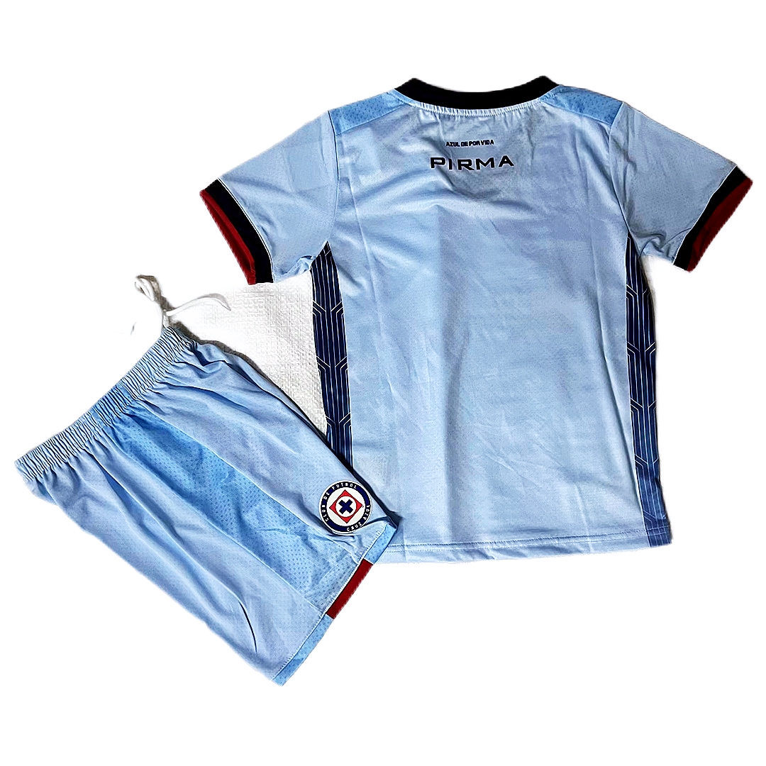Kid's Cruz Azul Away Jersey+Shorts 23/24 - Soccerfana