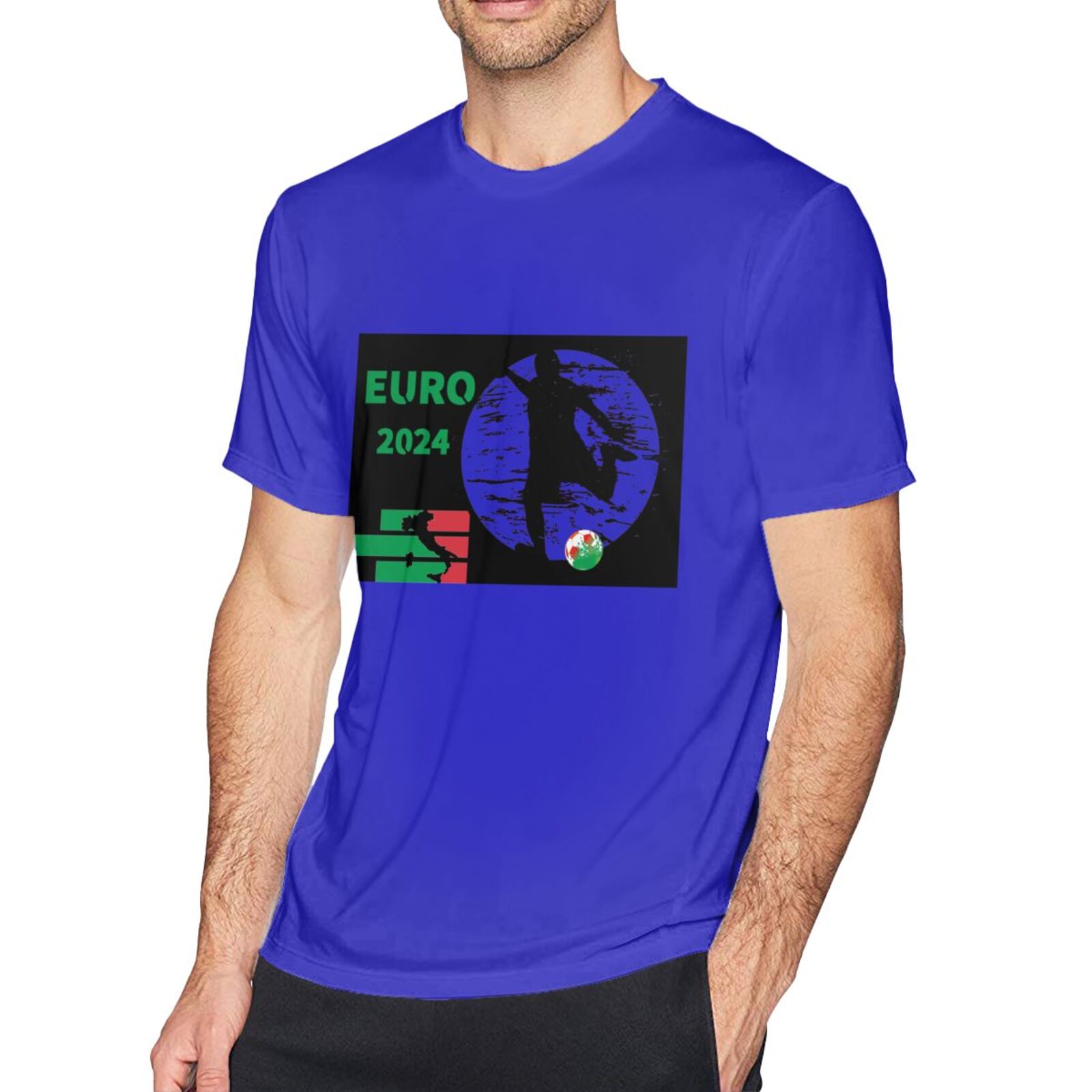 Men's Italy EURO 2024 Basic Short Sleeve T-Shirt BST1751 - Soccerfana