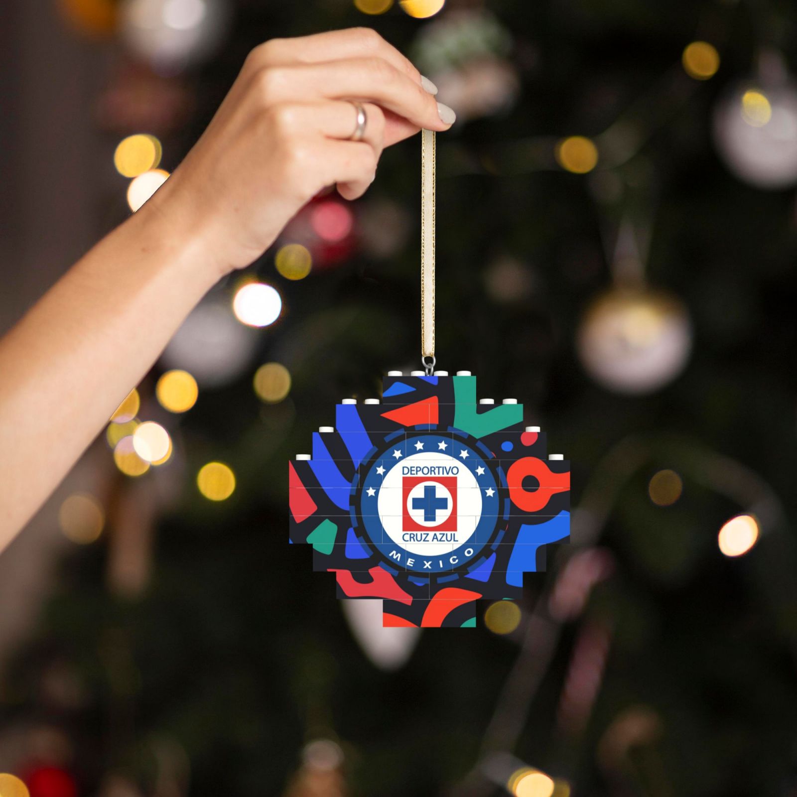 Cruz Azul Building Block Puzzle Ornament BBP2103 - Soccerfana