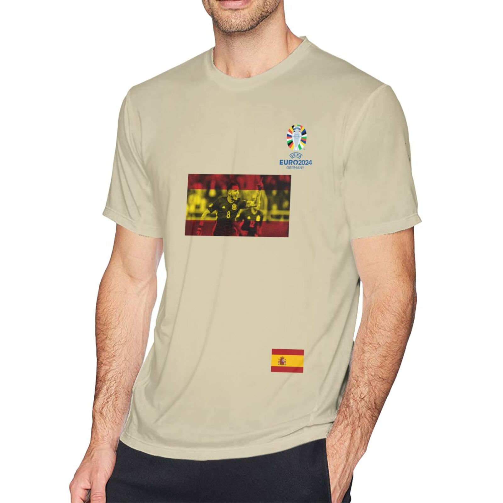 Men's Spain EURO 2024 Basic Short Sleeve T-Shirt BST1739 - Soccerfana