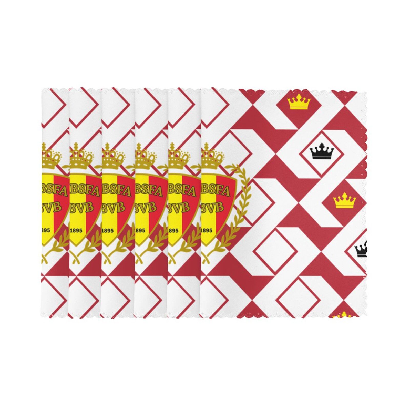 Belgium Placemat Set Of 6 PFD2258 - Soccerfana