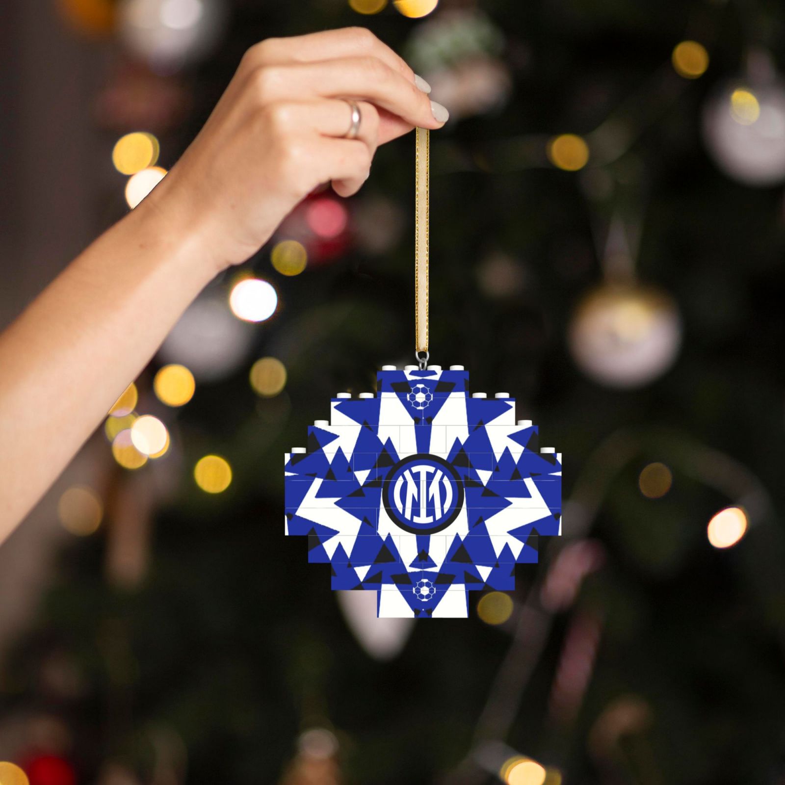 Inter Milan Building Block Puzzle Ornament BBP2014 - Soccerfana