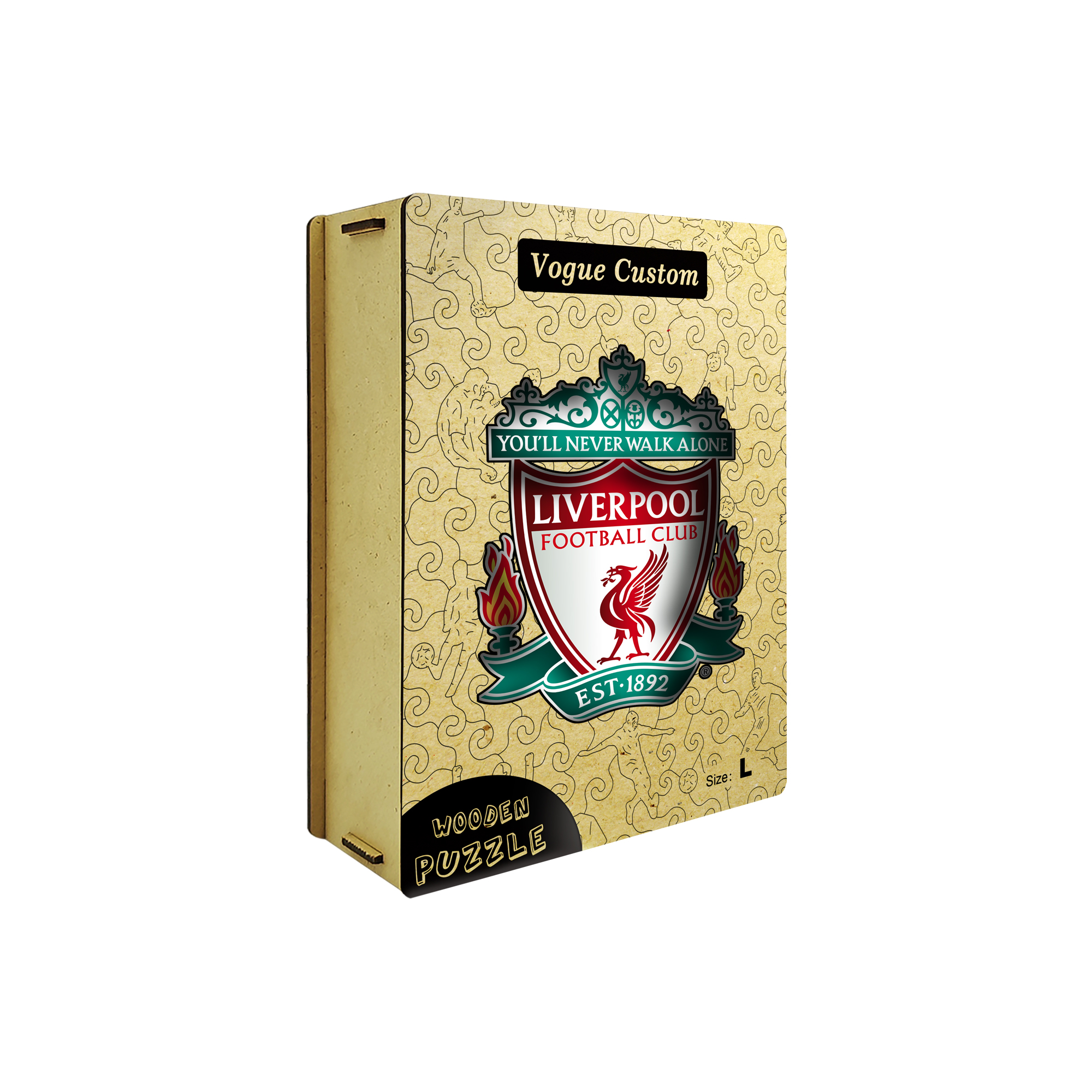Liverpool Logo Wooden Jigsaw Puzzle - Soccerfana