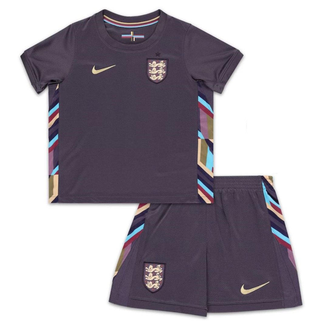 Kid's England Away Jersey+Shorts EURO 2024 - Soccerfana